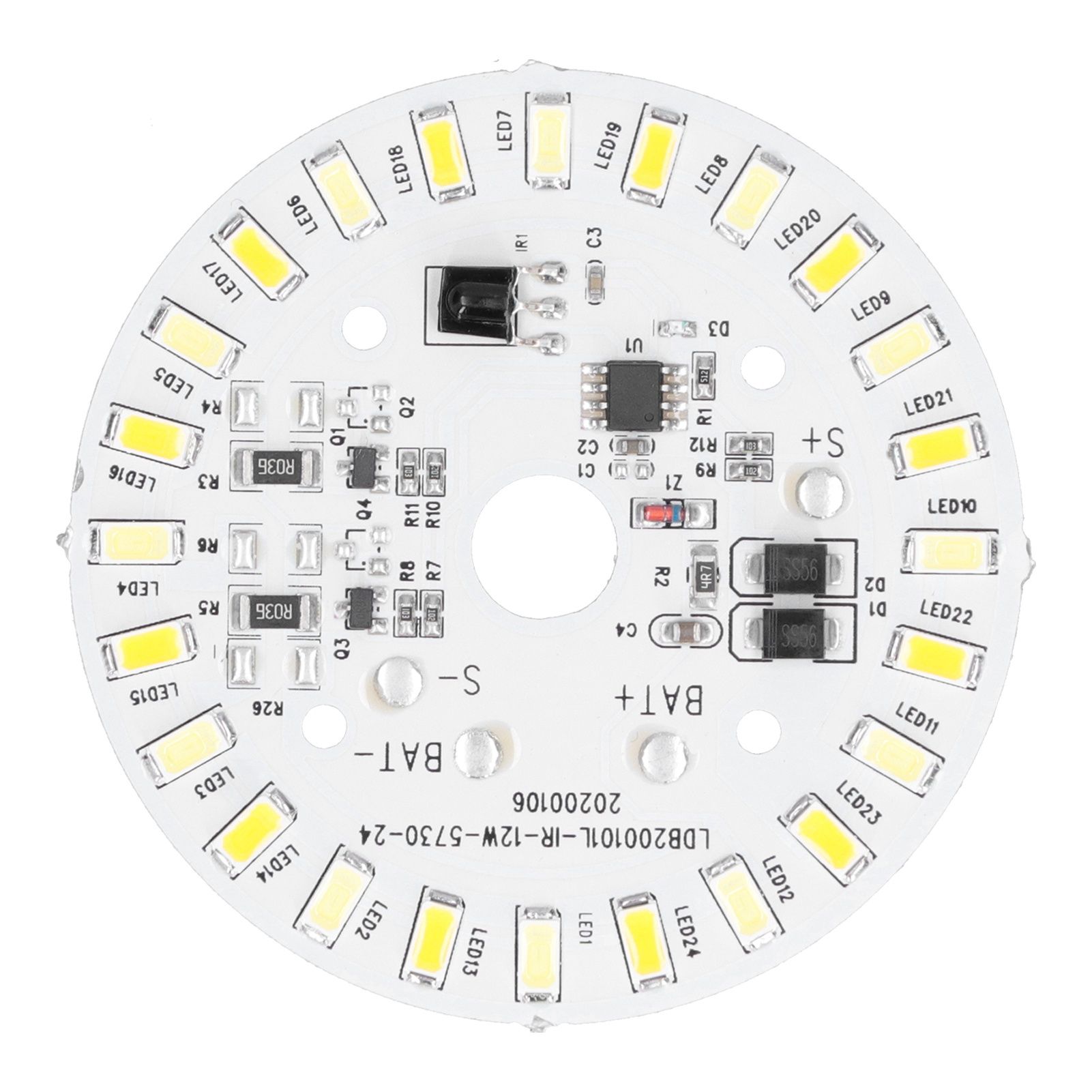 12W 24LED Ceiling Lamp Panel 3.2V/3.7V White Warm Light Source with Remote view 3