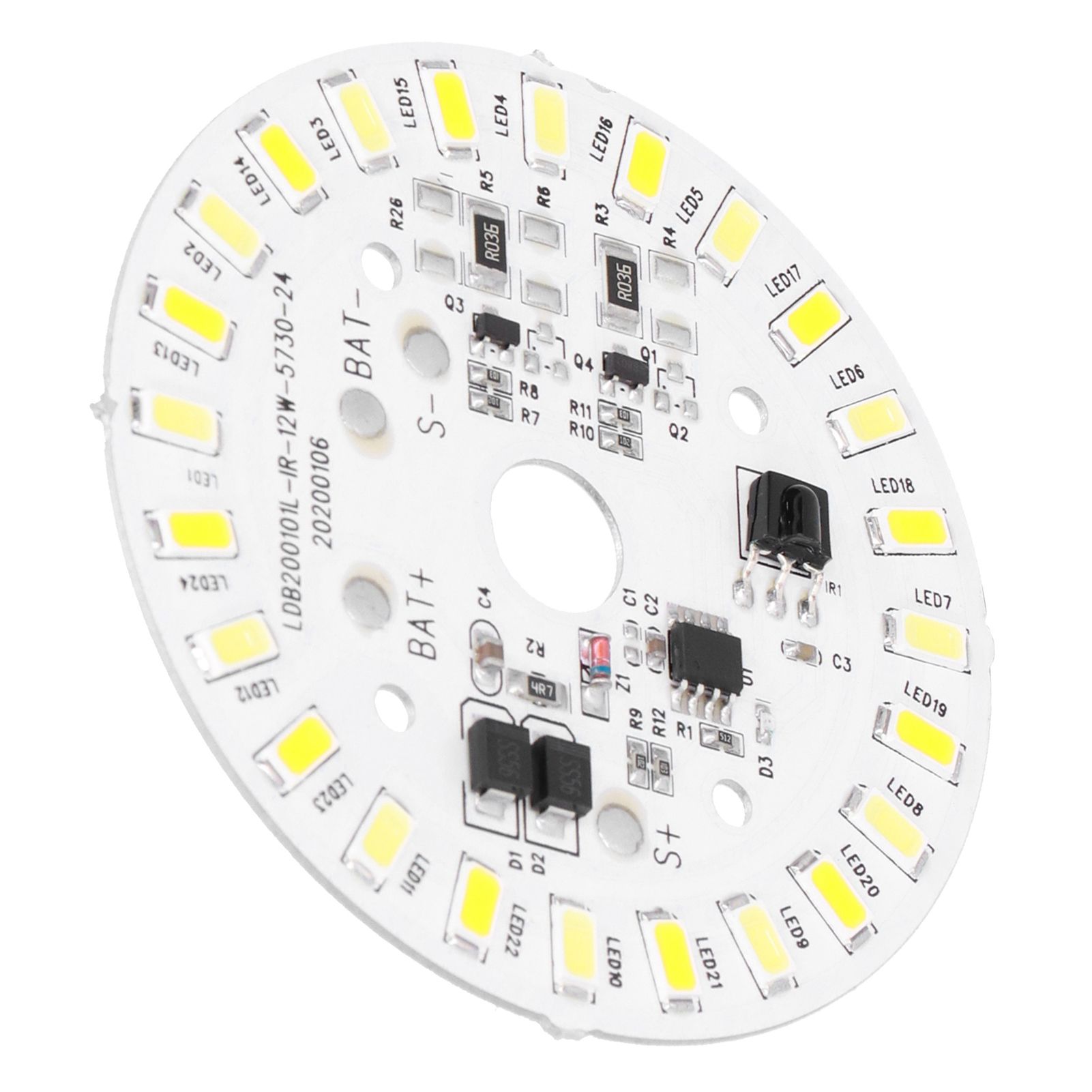 12W 24LED Ceiling Lamp Panel 3.2V/3.7V White Warm Light Source with Remote view 6
