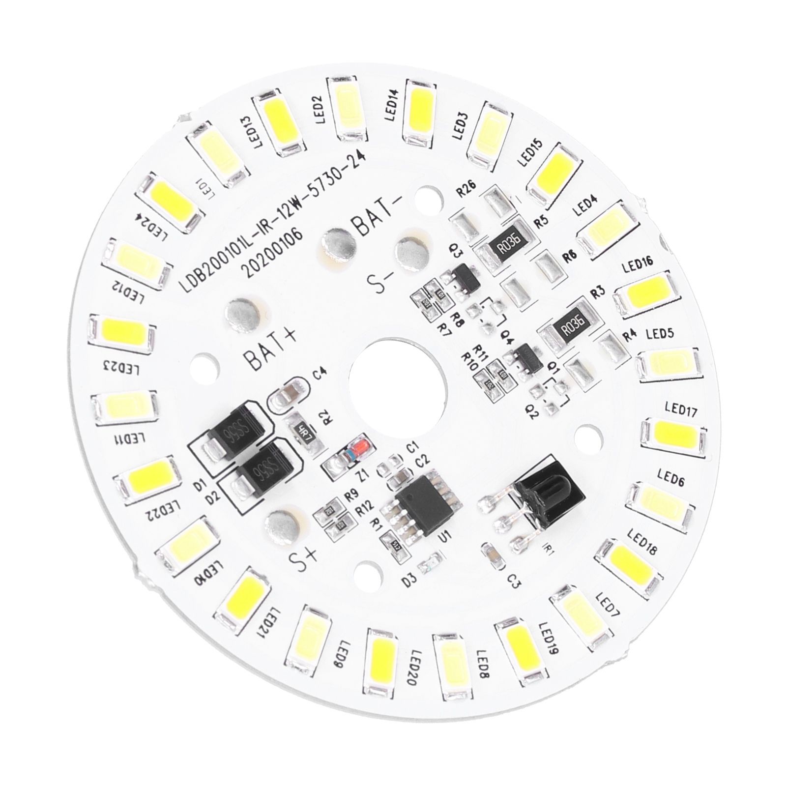 12W 24LED Ceiling Lamp Panel 3.2V/3.7V White Warm Light Source with Remote view 8
