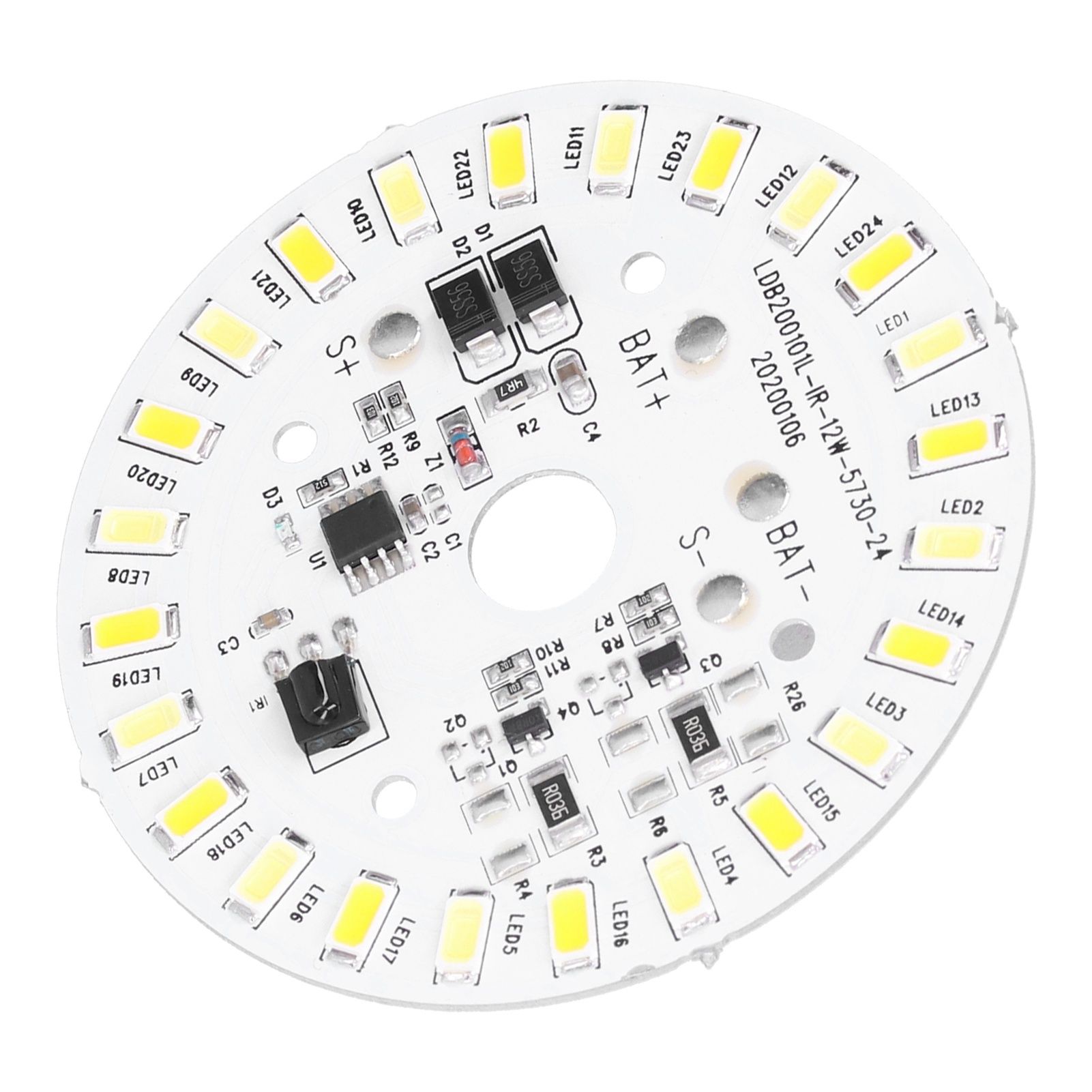 12W 24LED Ceiling Lamp Panel 3.2V/3.7V White Warm Light Source with Remote view 9