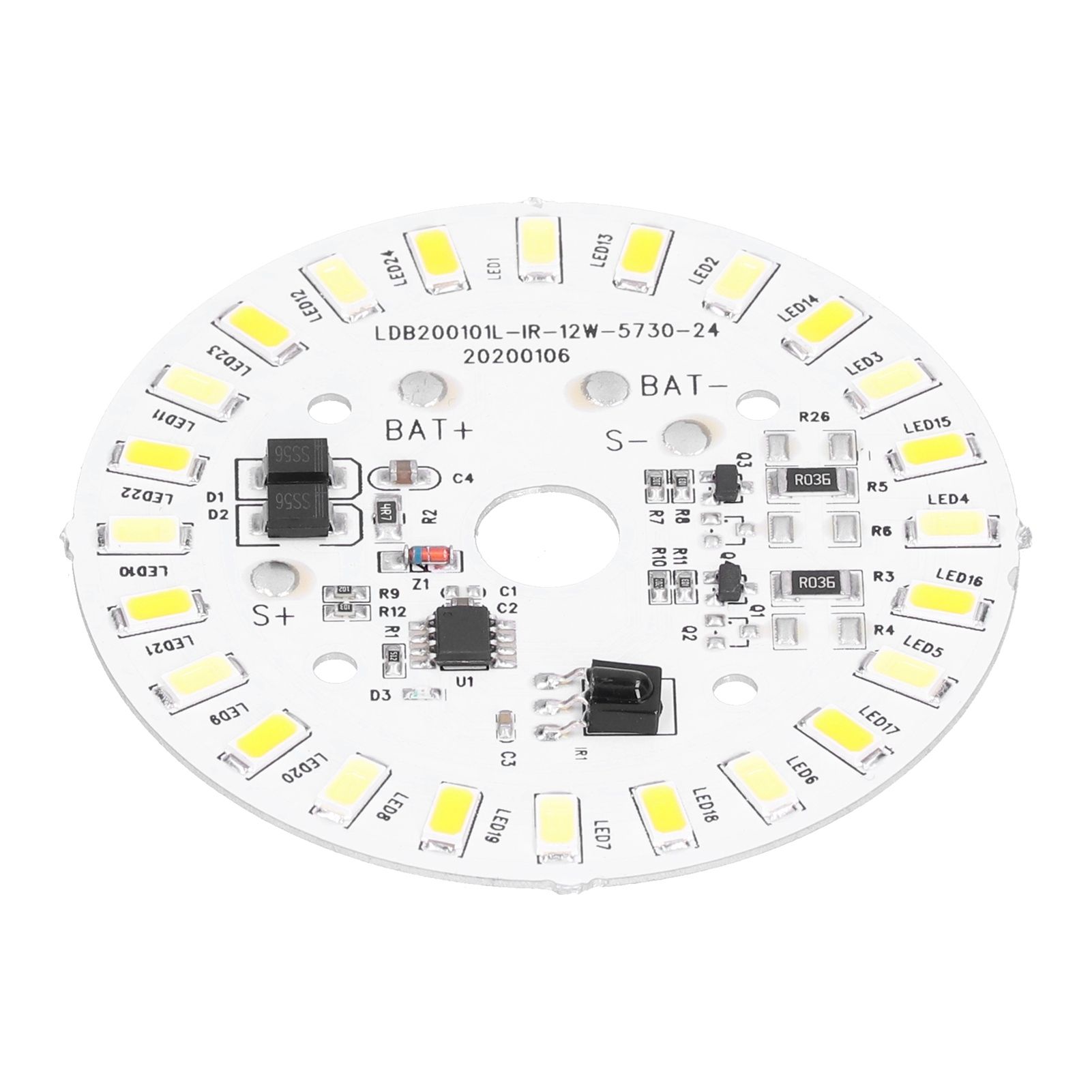 12W 24LED Ceiling Lamp Panel 3.2V/3.7V White Warm Light Source with Remote view 10