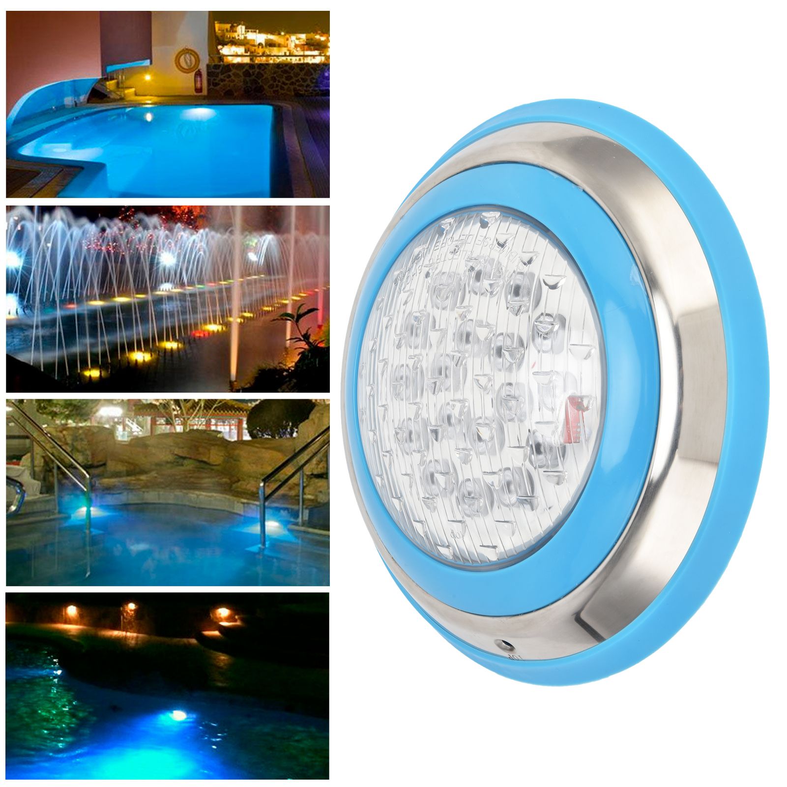 LED Swimming Pool Light Stainless Steel Waterproof Underwater Wall Light for view 12