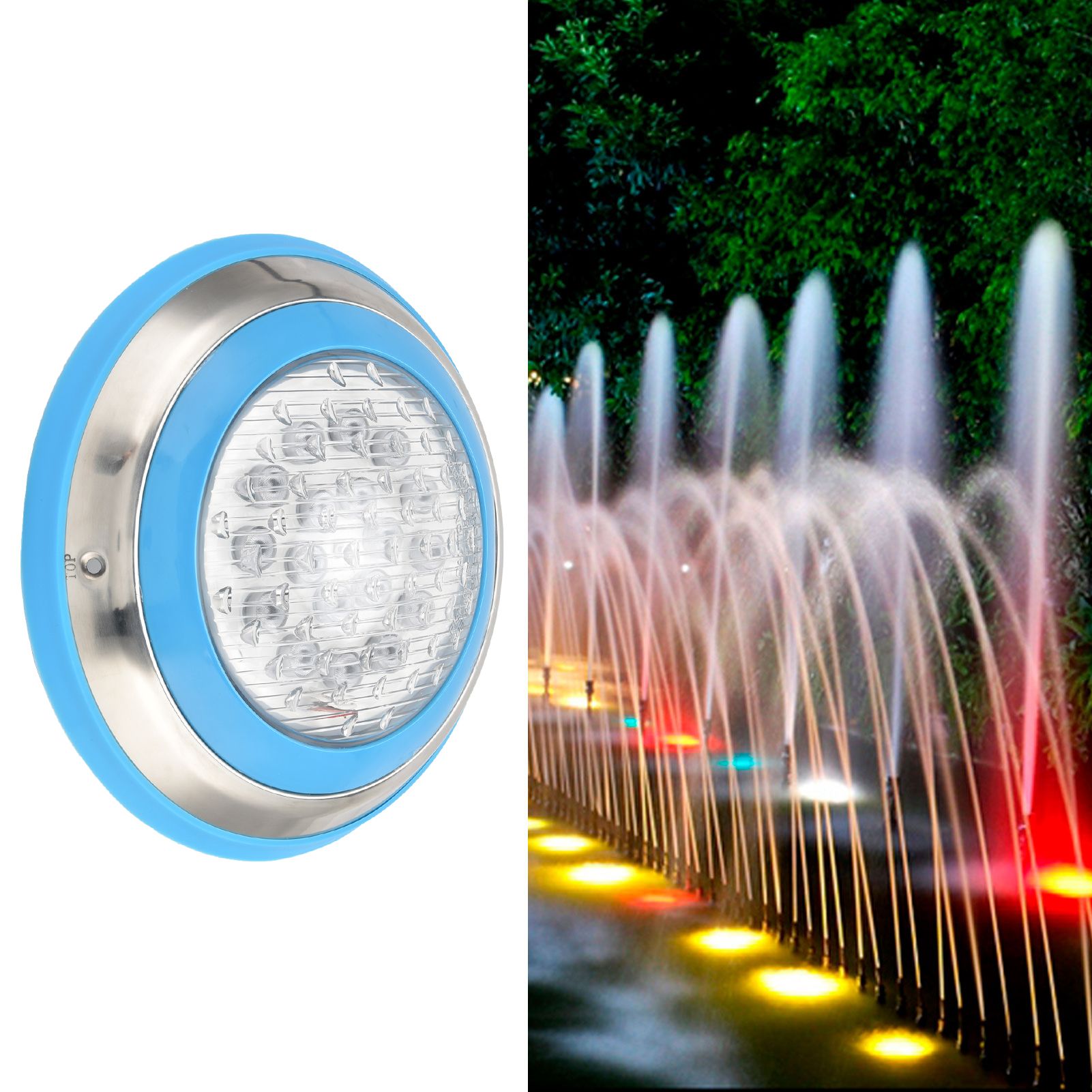 LED Swimming Pool Light Stainless Steel Waterproof Underwater Wall Light for view 11