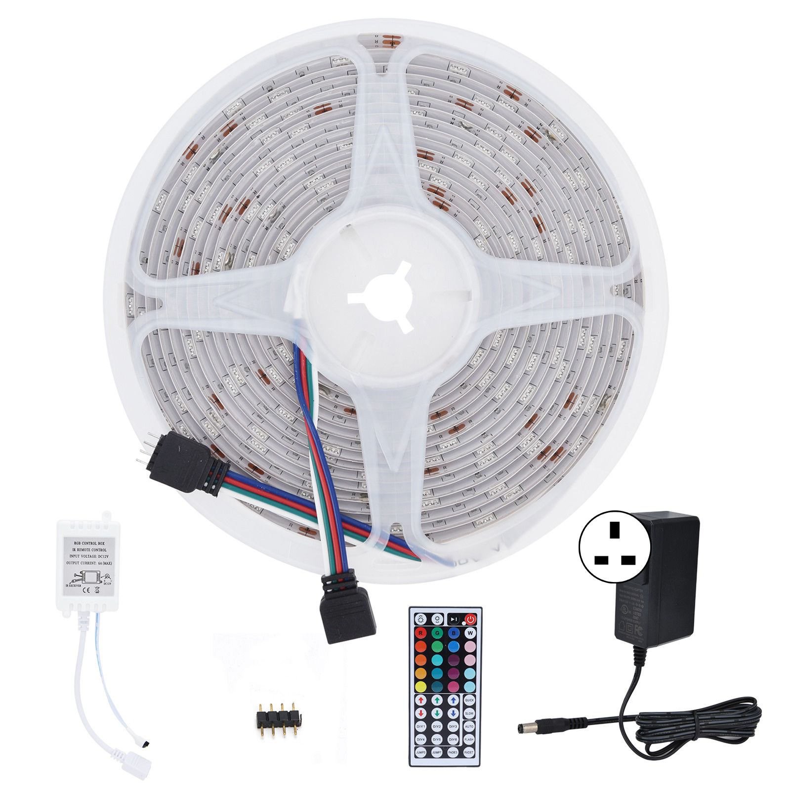 16.4ft 5050 Light Strip RGBW LED Strip Colorful Light 44‑Key Remote Control view 2