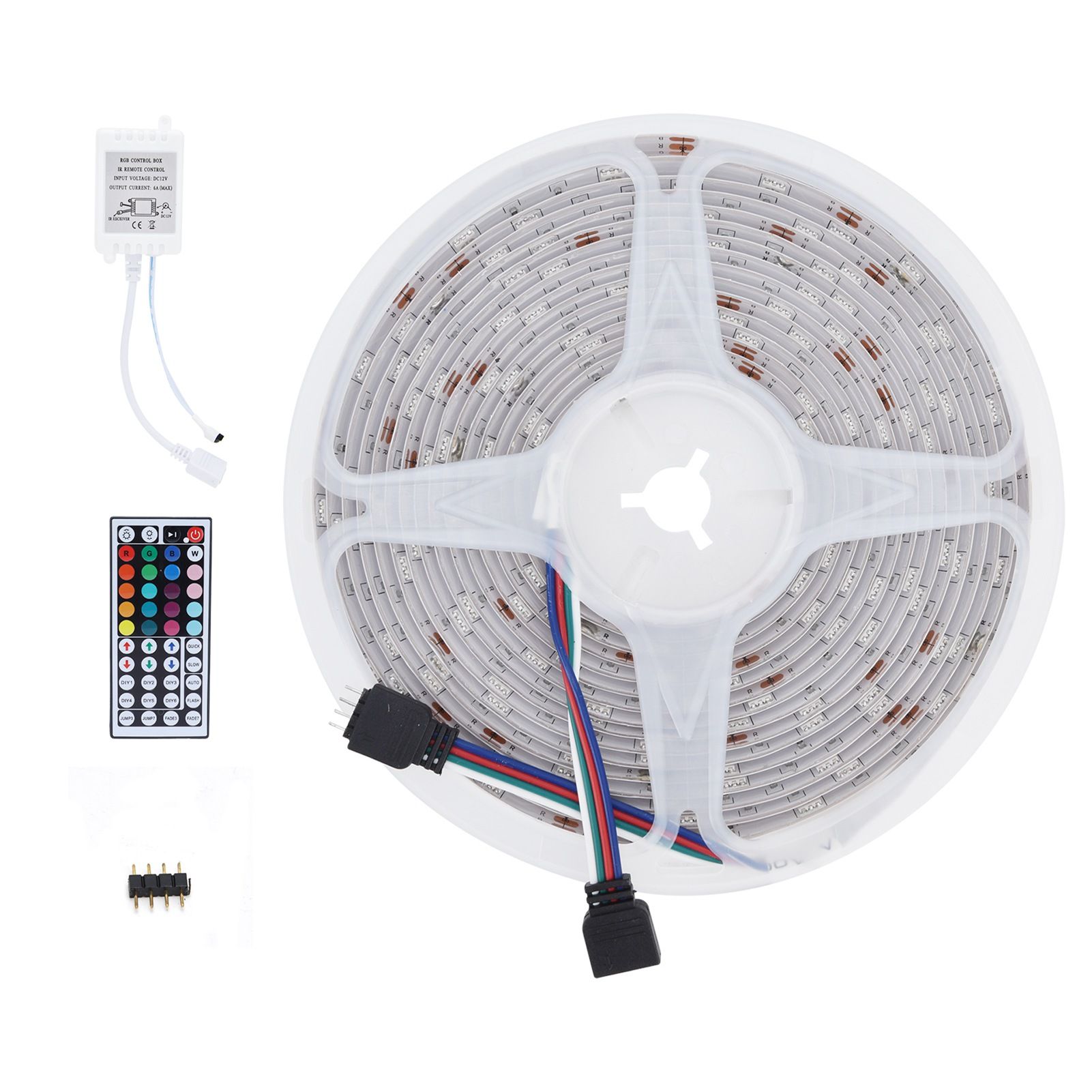 16.4ft 5050 Light Strip RGBW LED Strip Colorful Light 44‑Key Remote Control view 5