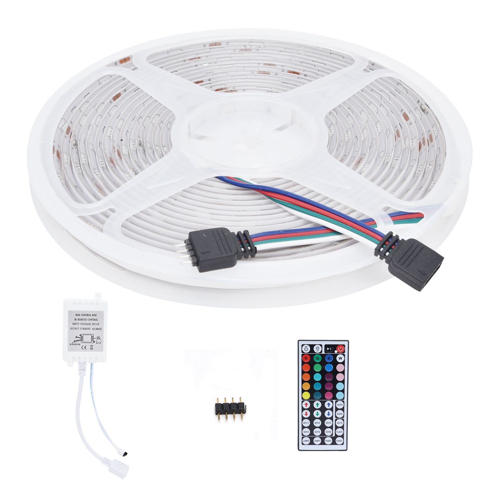 16.4ft 5050 Light Strip RGBW LED Strip Colorful Light 44‑Key Remote Control view 6