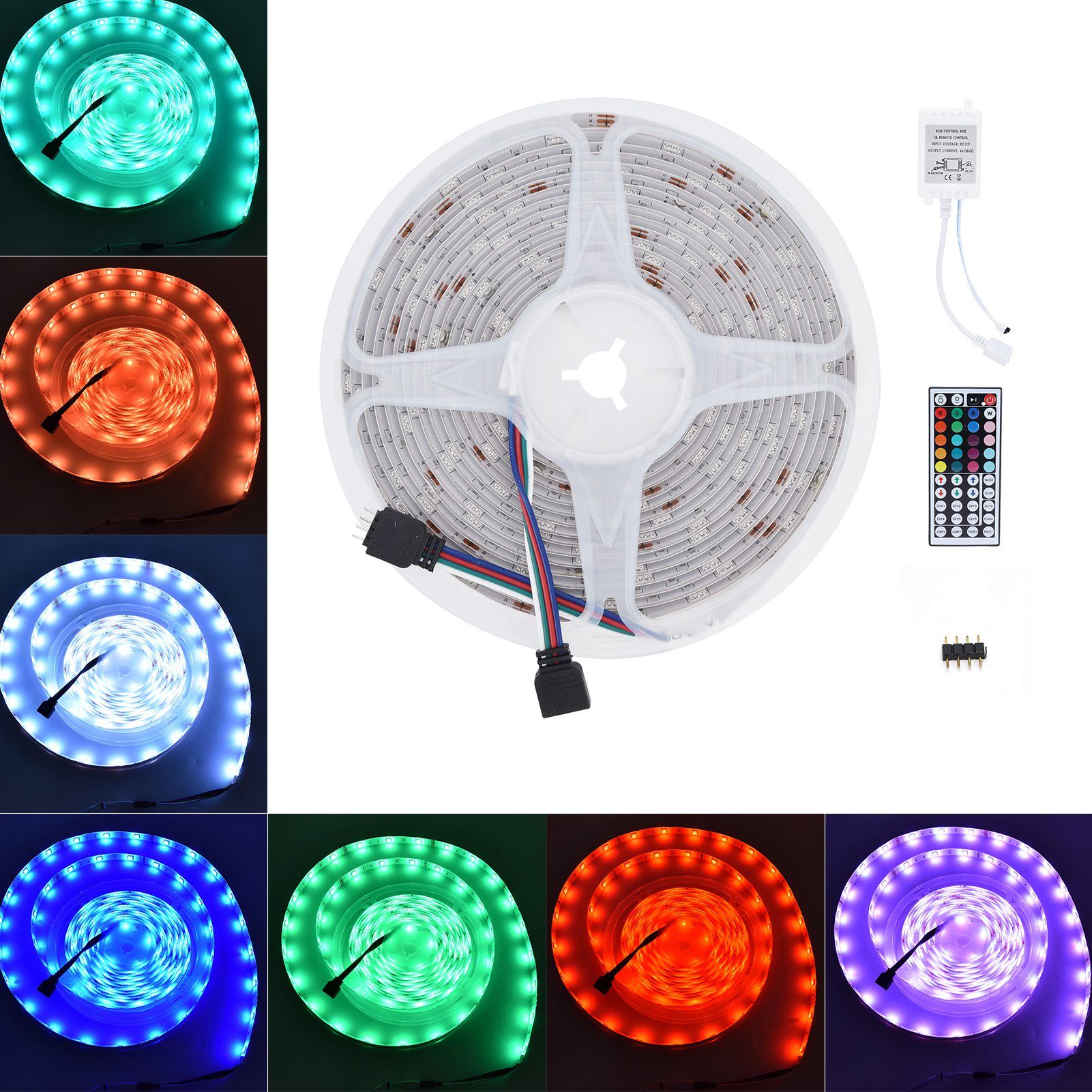 16.4ft 5050 Light Strip RGBW LED Strip Colorful Light 44‑Key Remote Control view 10