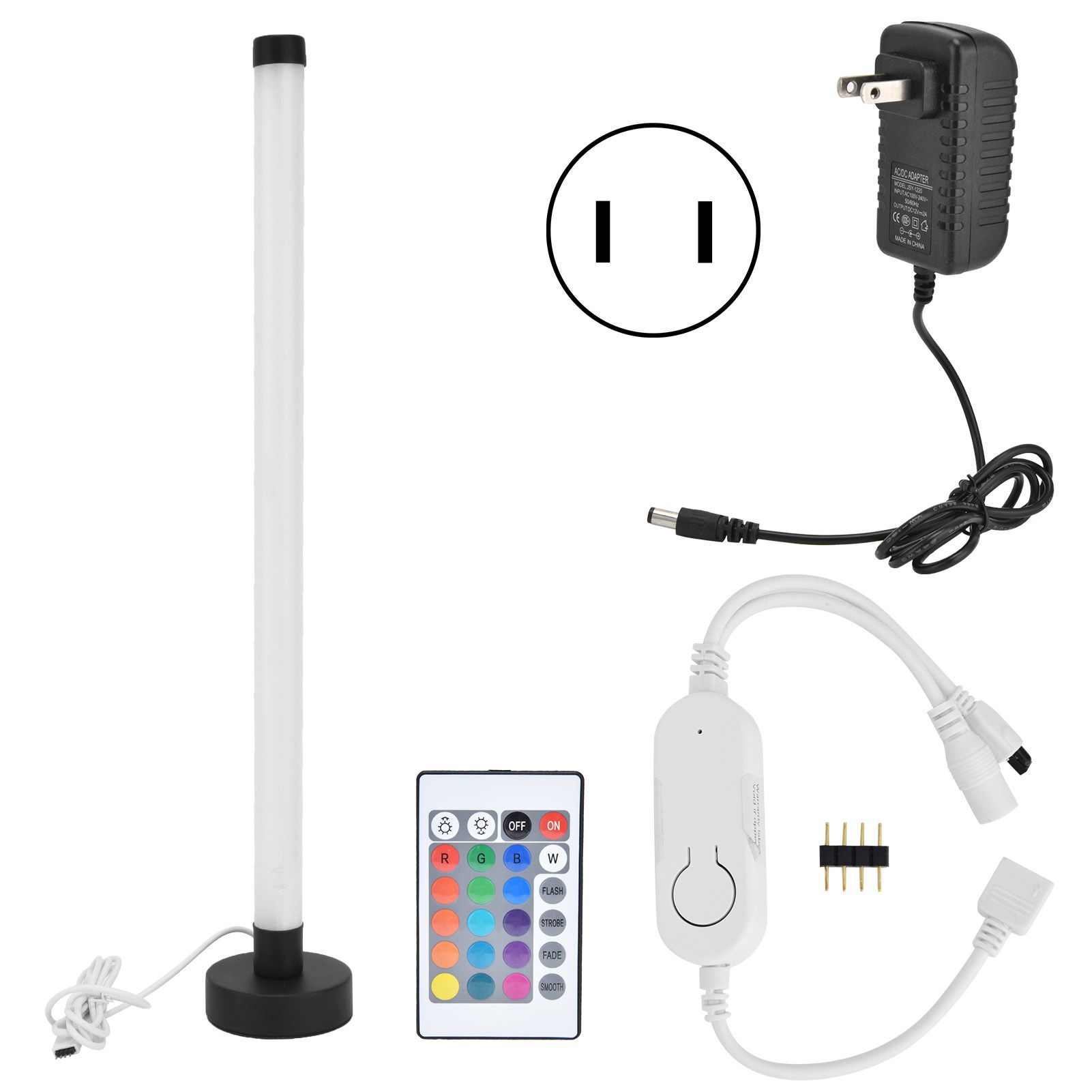 Floor Lamp RGB WIFI 16 Million Colors Modern 24‑Key Remote Control Vertical view 2