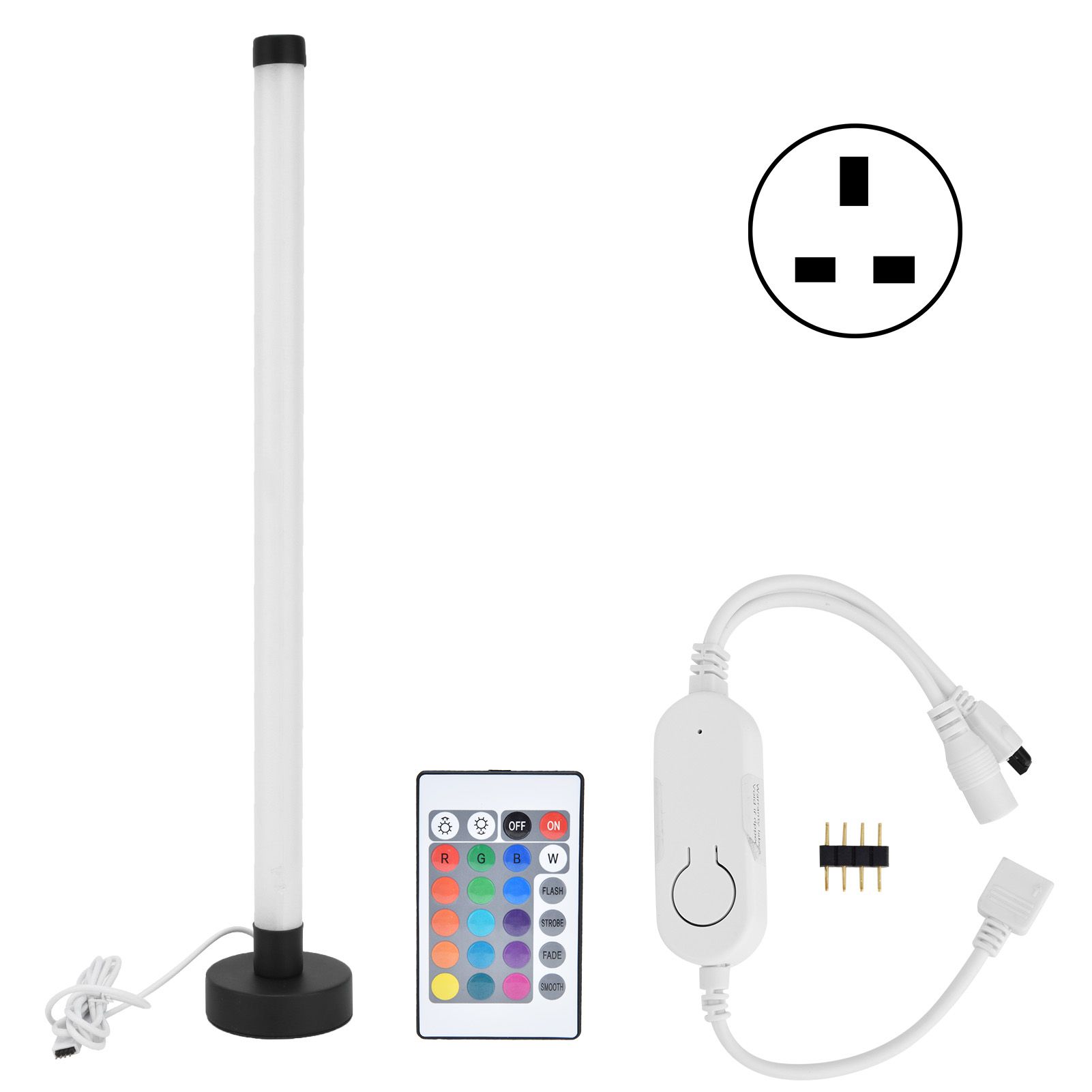 Floor Lamp RGB WIFI 16 Million Colors Modern 24‑Key Remote Control Vertical view 2