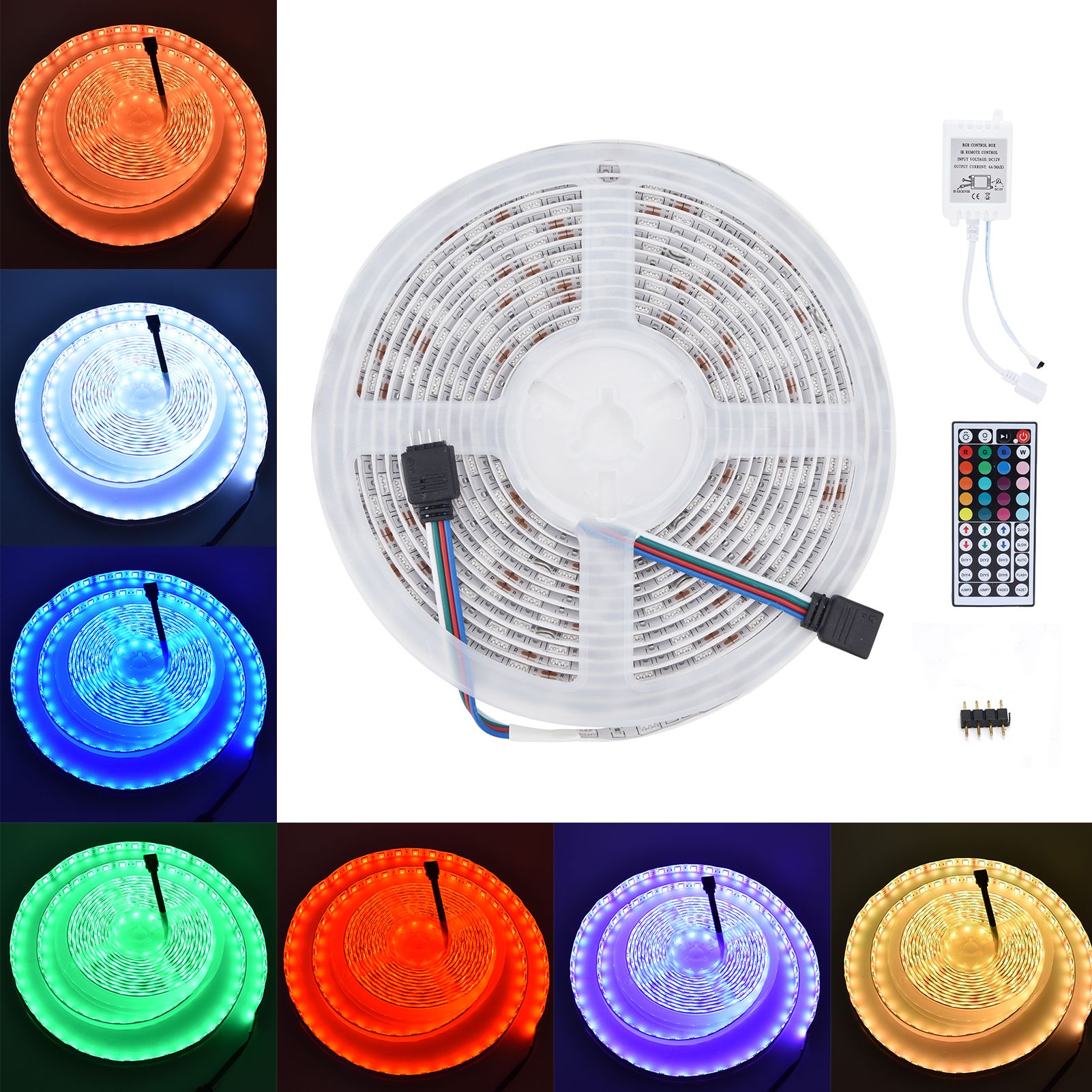 16.4ft LED Strip Light Remote Control 44‑Key Adjustable 5050 300LEDs RGBW view 10