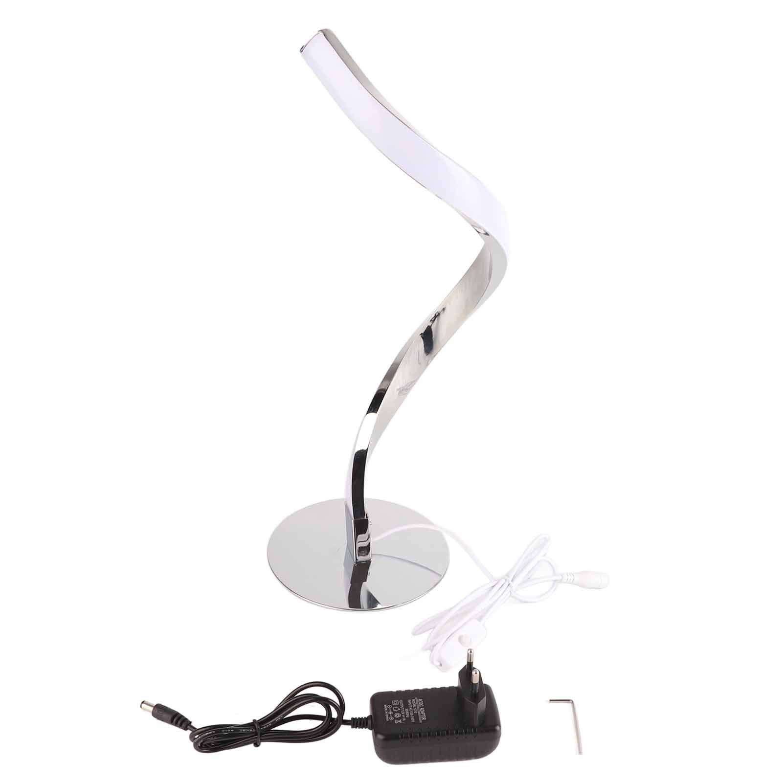 SShaped LED Spiral Table Lamp Reading Light Small Night Light for Bedside view 2