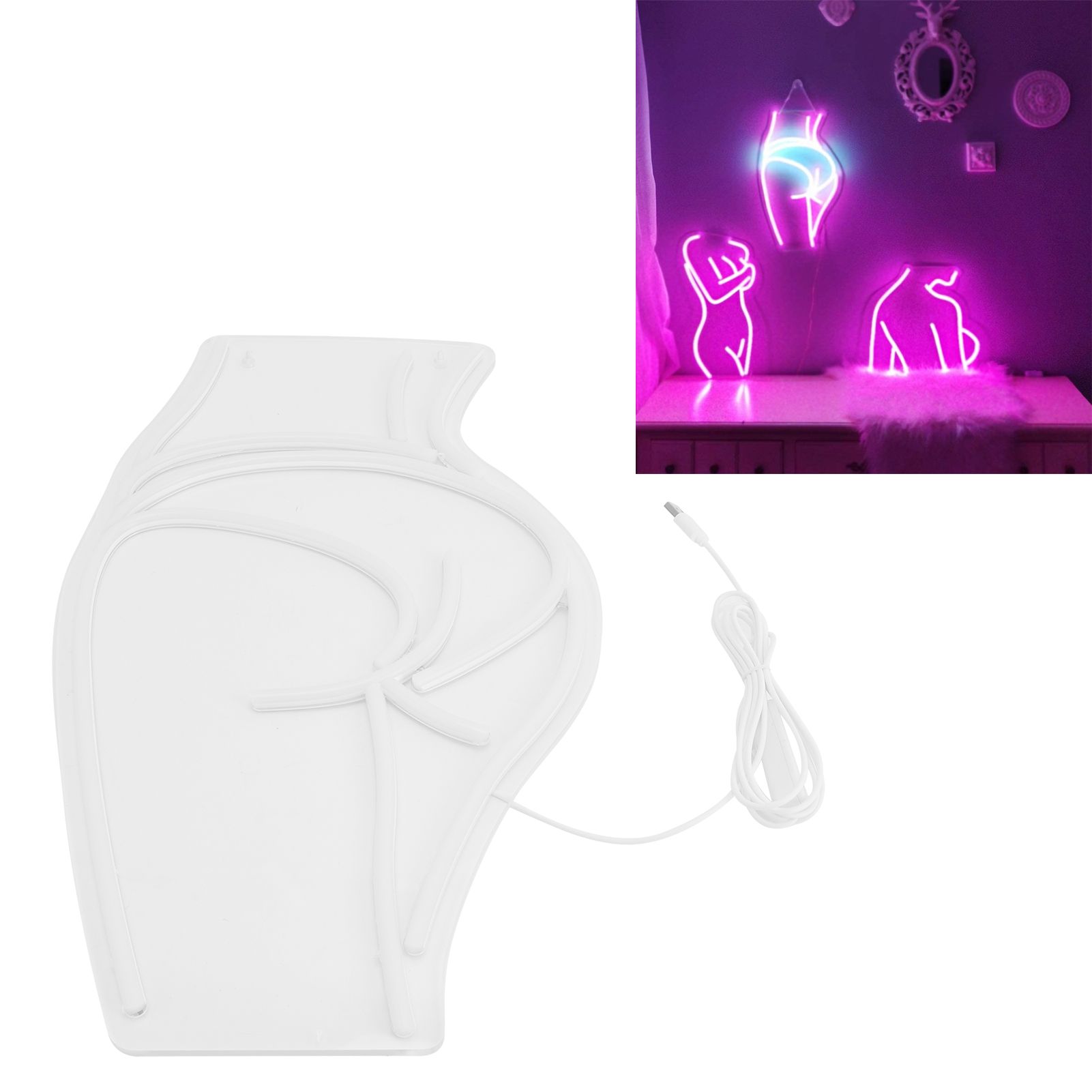LED Lady Model Neon Lamp USB Powered Wall Sign Art Decorative Light for Home view 11