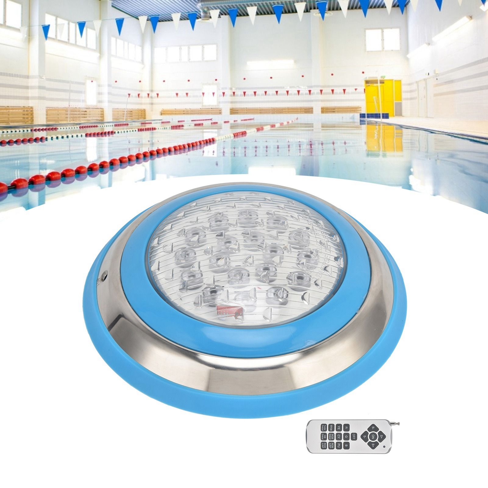 LED Simming Pool Light Underwater Light AC12V RGB HighPower 18Key Remote view 11