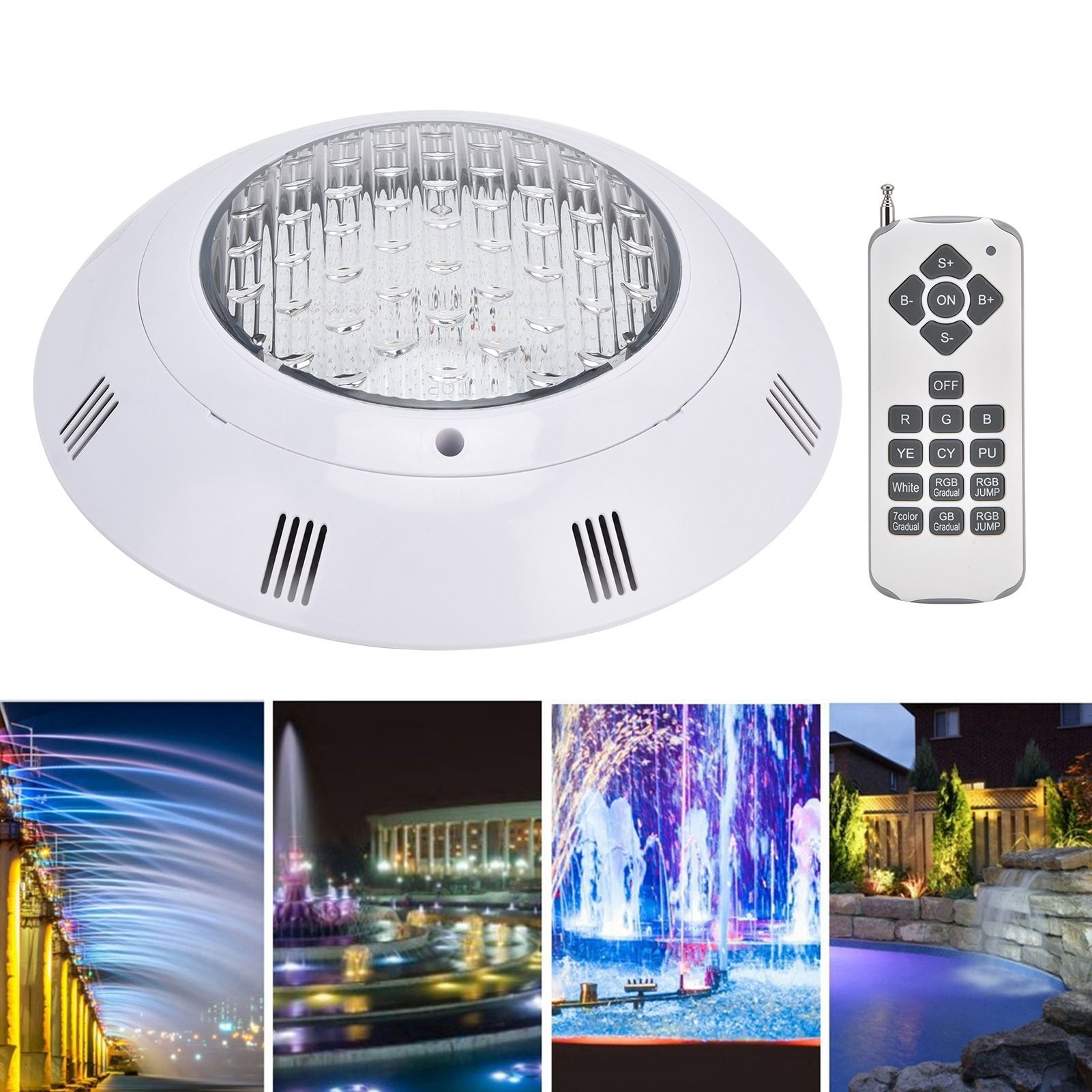 Waterproof LED Swimming Pool Light WallMounted RGB 18 Key Remote Control view 11
