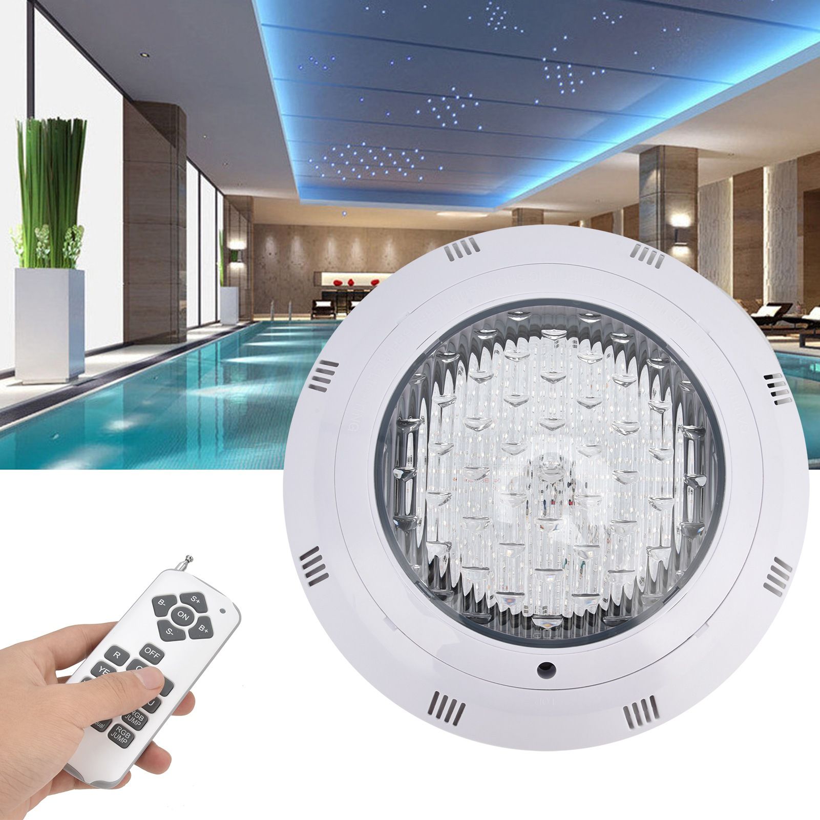 Waterproof LED Swimming Pool Light WallMounted RGB 18 Key Remote Control view 12