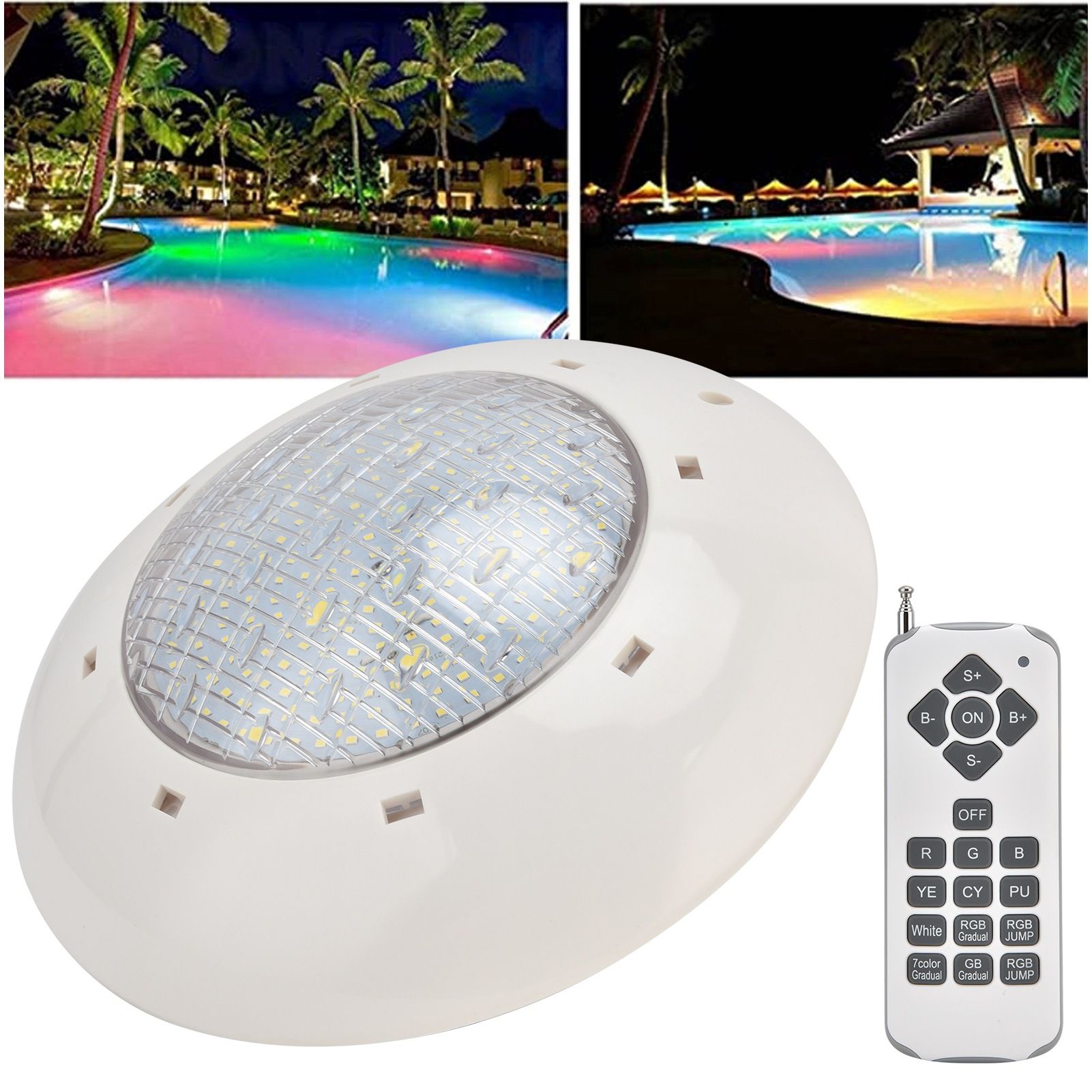 IP68 Waterproof LED Swimming Pool Light Colorful RGB Wall Mounted Underwater view 11