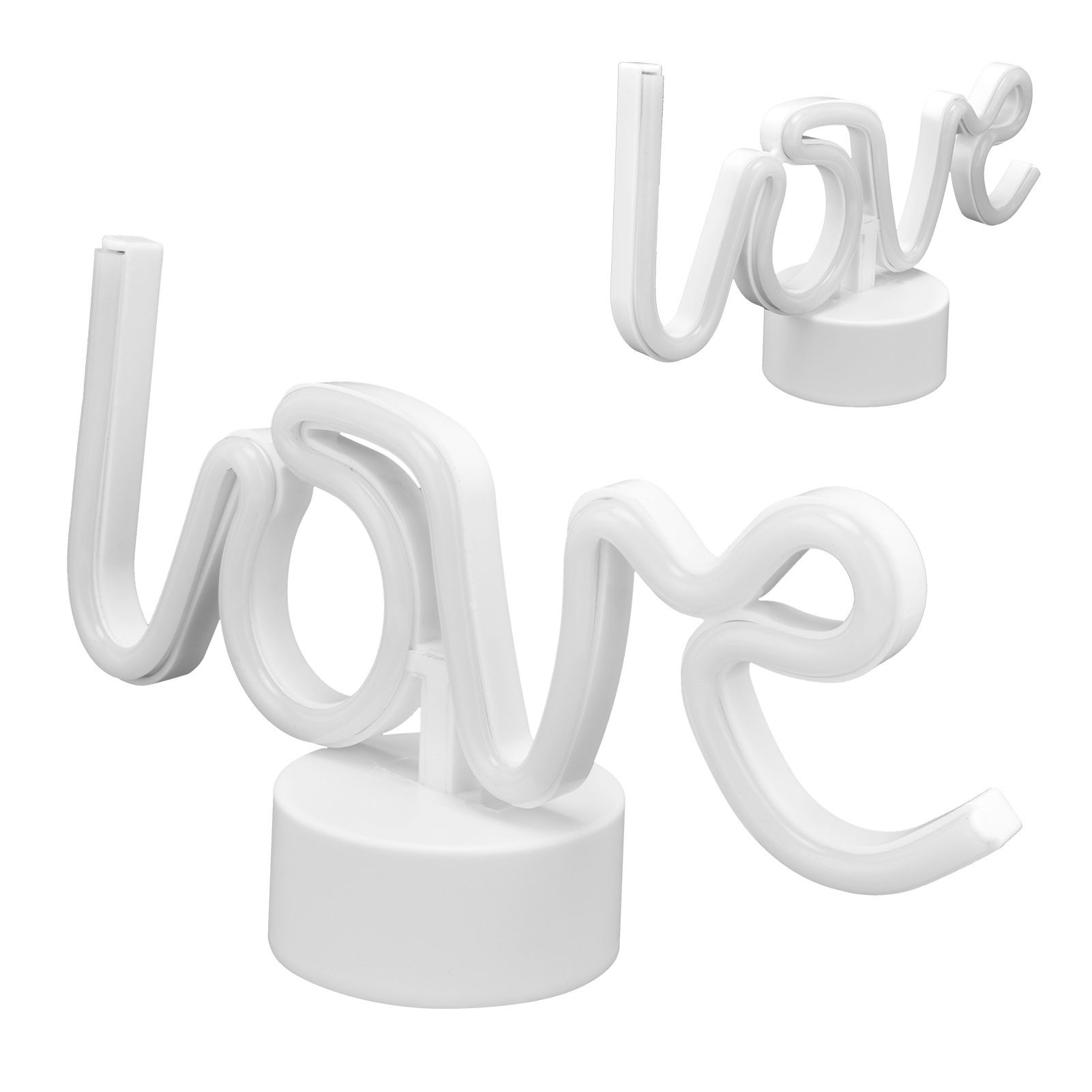 Pink Love Neon Light Battery Operated LED Neon Sign with Base for Home Bedroom view 8
