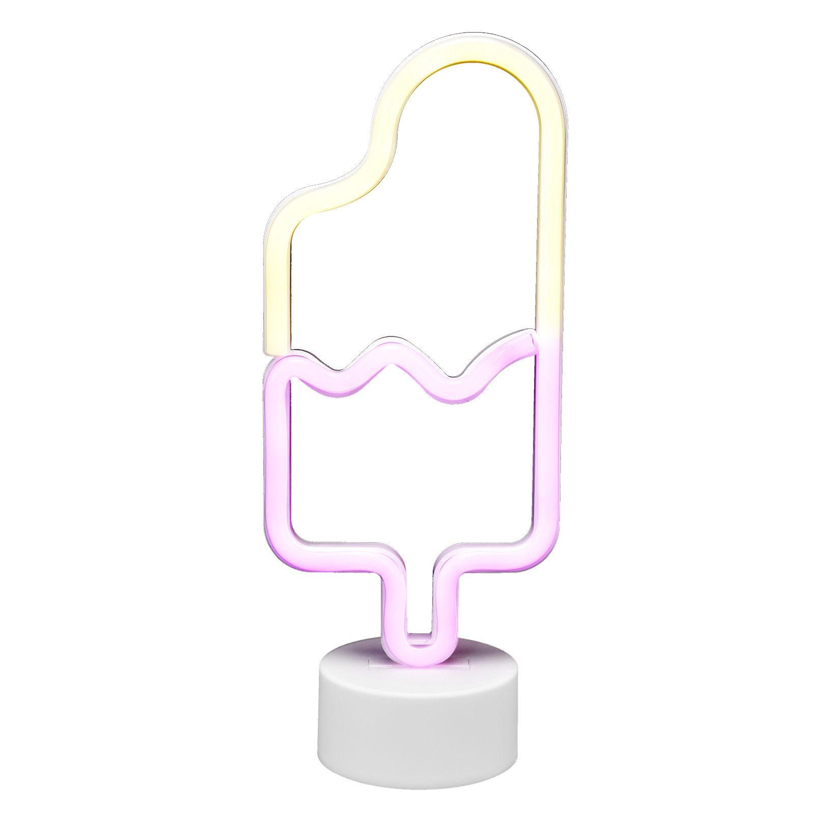 LED Neon Lamp Cute Ice Cream Neon Sign Light with Base Baby's Room Bar Party view 2