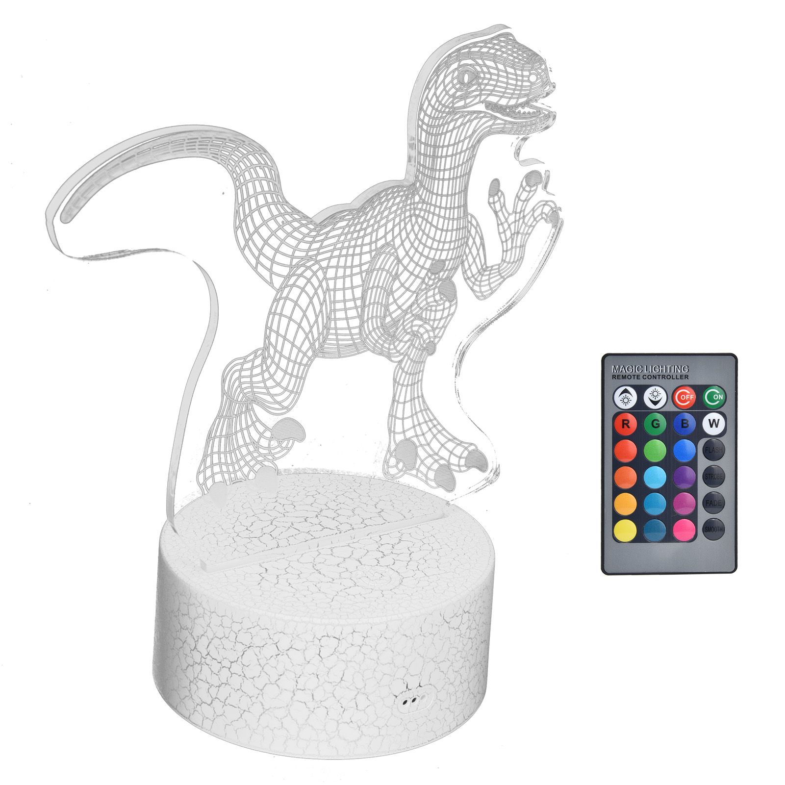 Dinosaur 3D Night Light 16 Colors 4 Modes RGB Colorful Dimmable Touch Control view 4