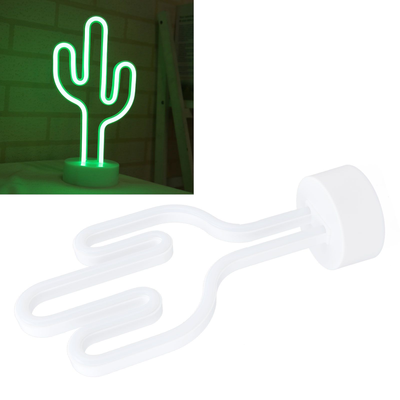 Cactus Neon Sign Light with Base Night Lamp Battery Operated for Living Room view 11