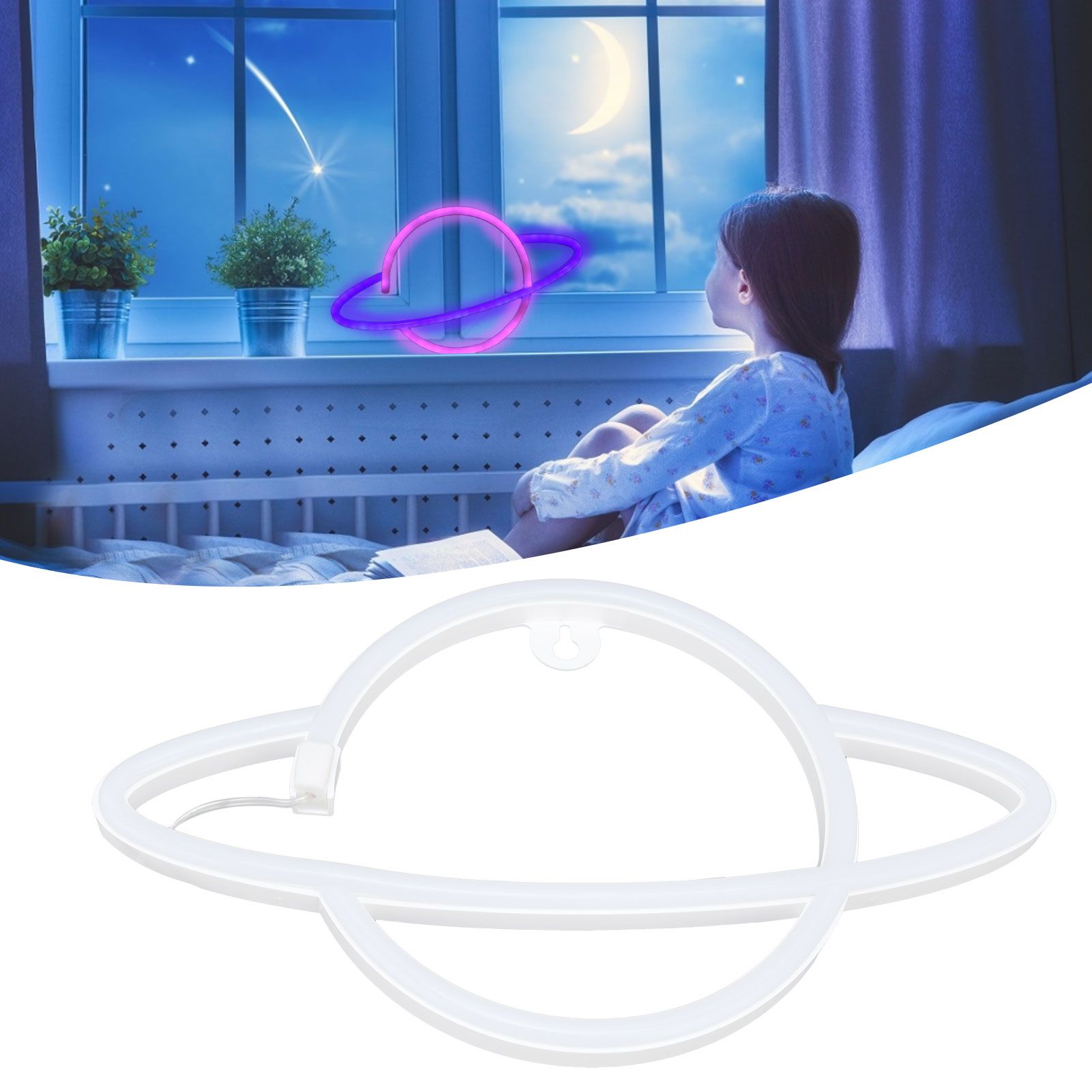 Planet Neon Lamp LED Neon Sign for Bedroom Kids Room Living Room Decor USB view 12