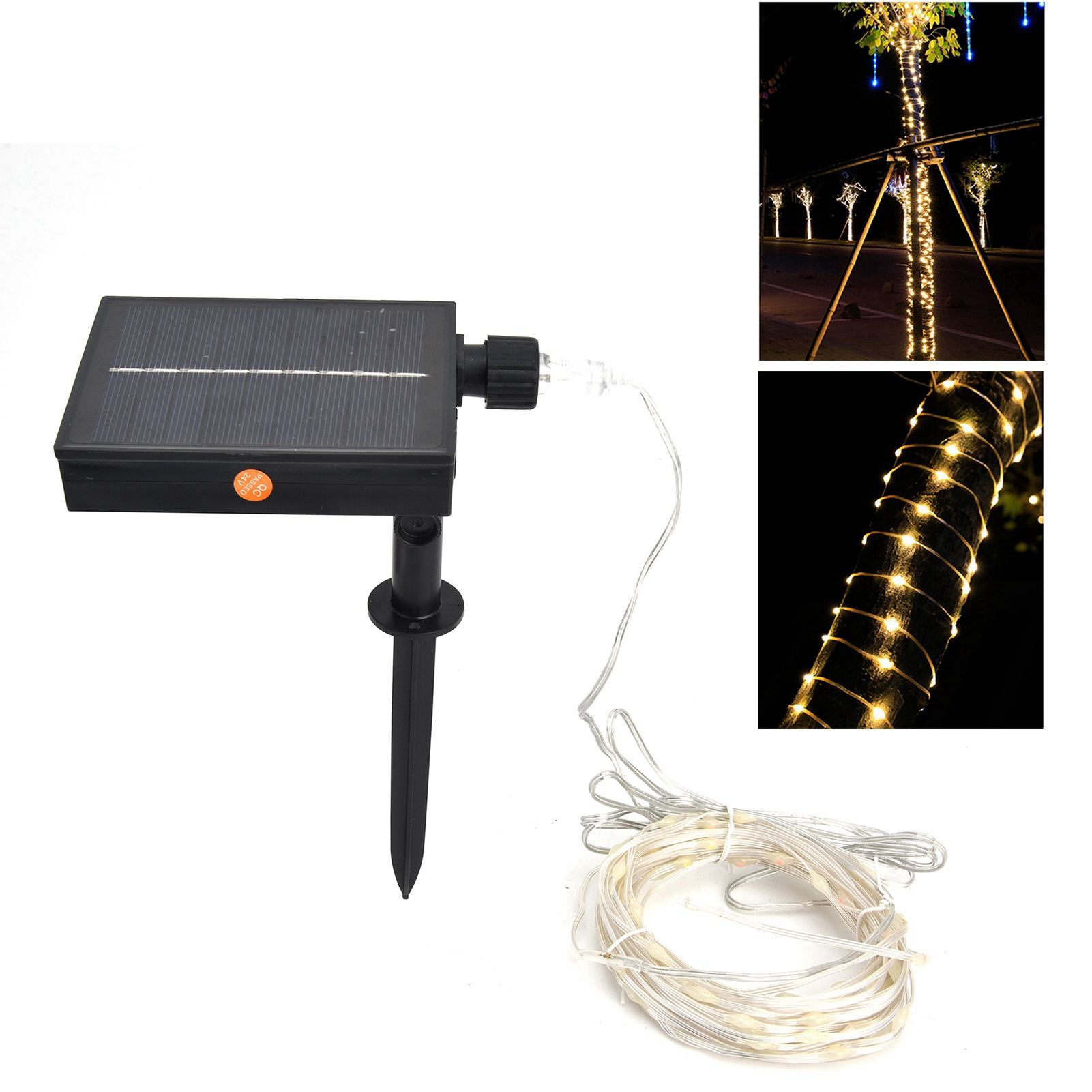 96LEDs Colorful String Lights 8 Modes Solar Powered Waterproof Remote view 11