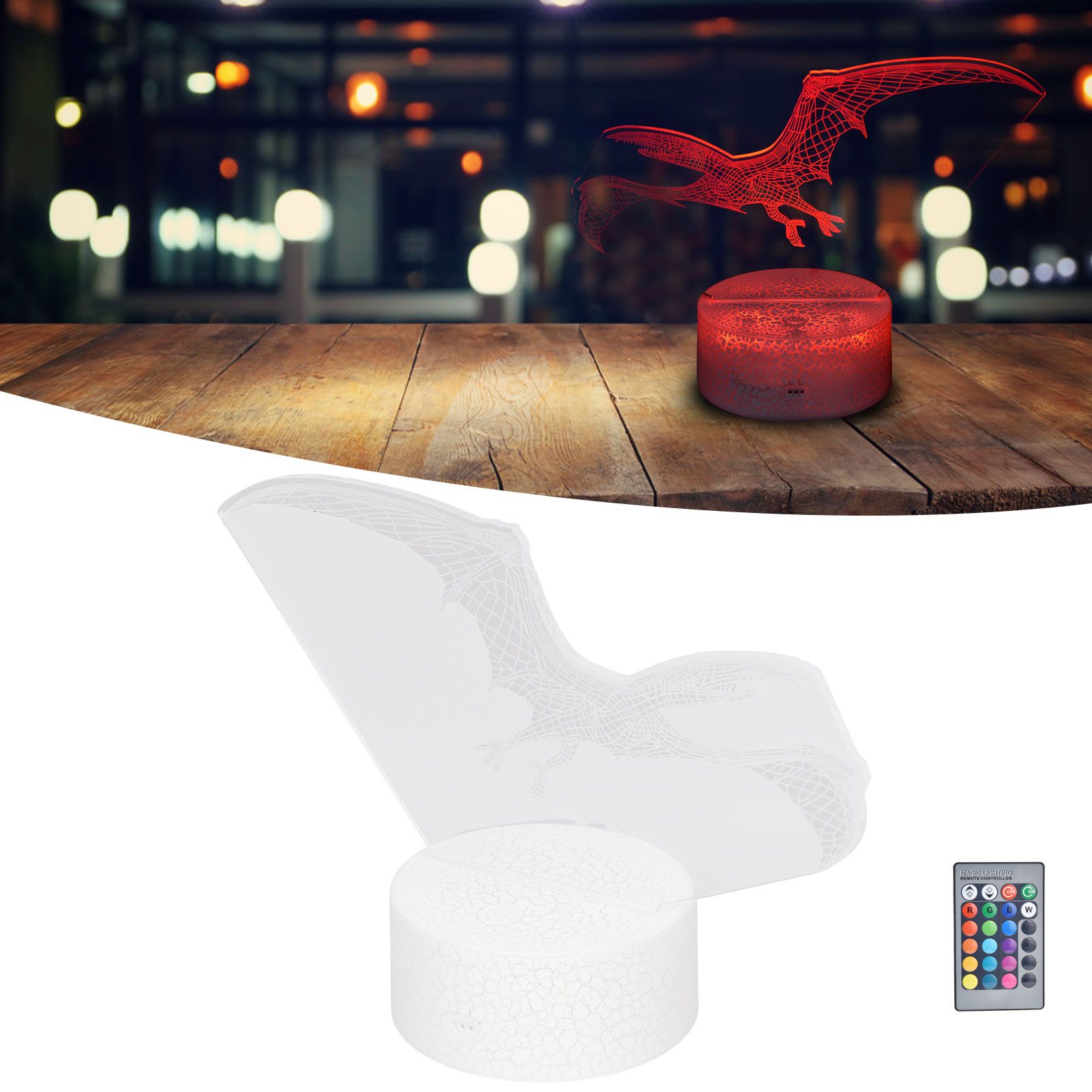Night Light with Remote Control 16 Colors Changing Dimmable Night Lamp view 11