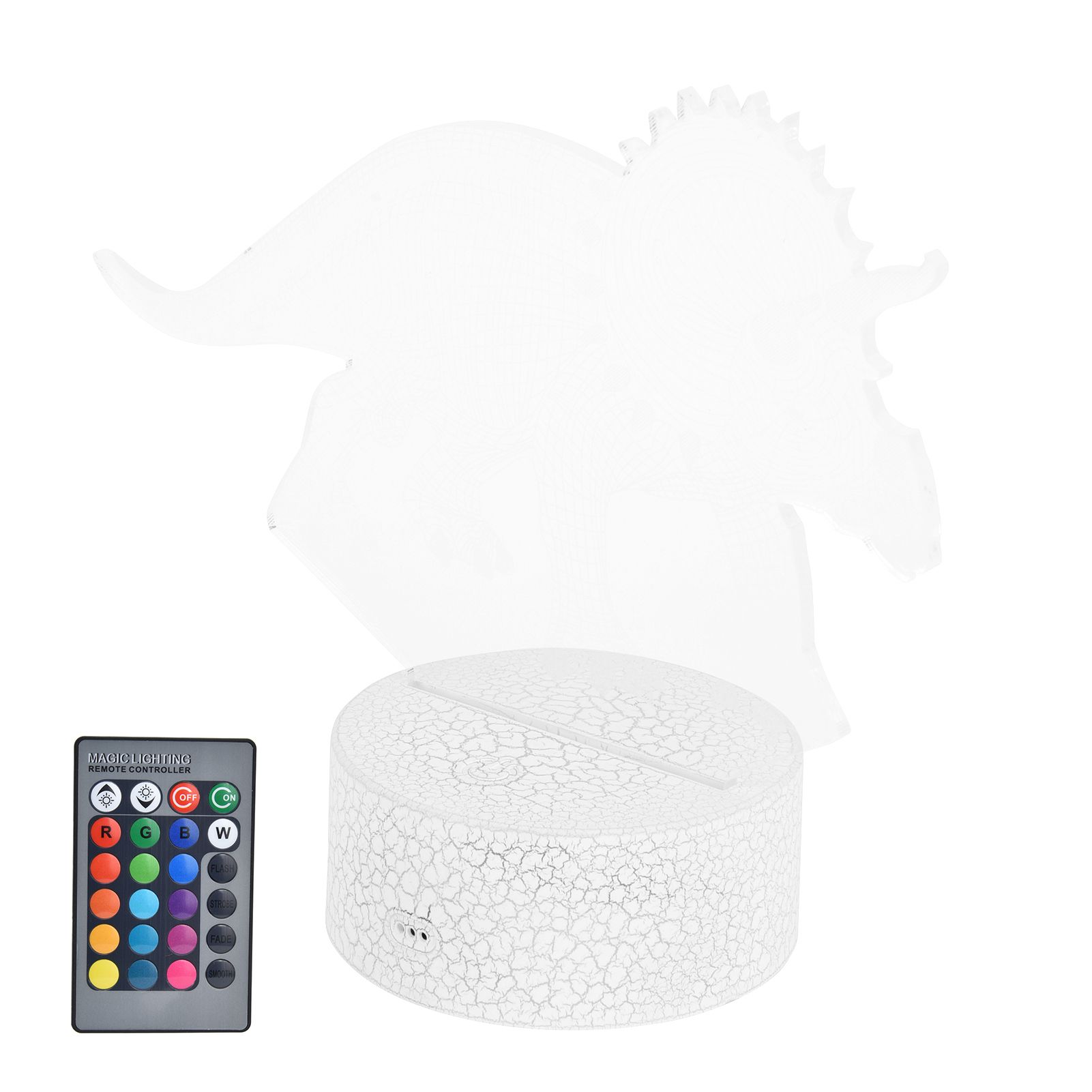 RGB Dinosaur Shape Night Light 16 Colors 4 Modes Dimmable Table Lamp Gift with view 5