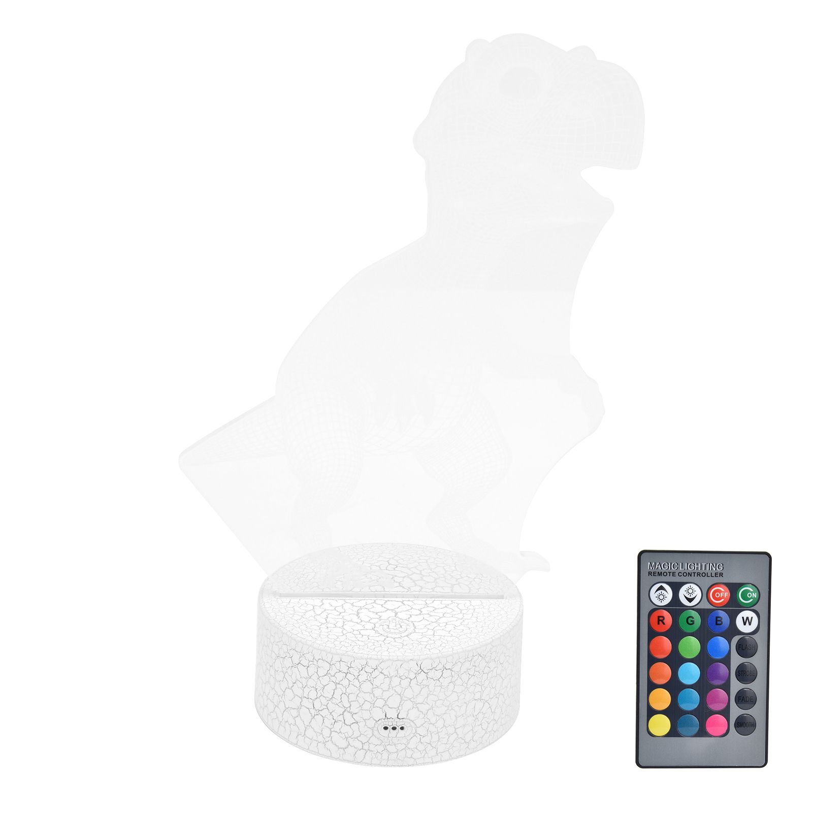 Dinosaur Lamp 16 Colors 4 Modes RGB Colorful Dimmable Remote Night Light Gift view 4