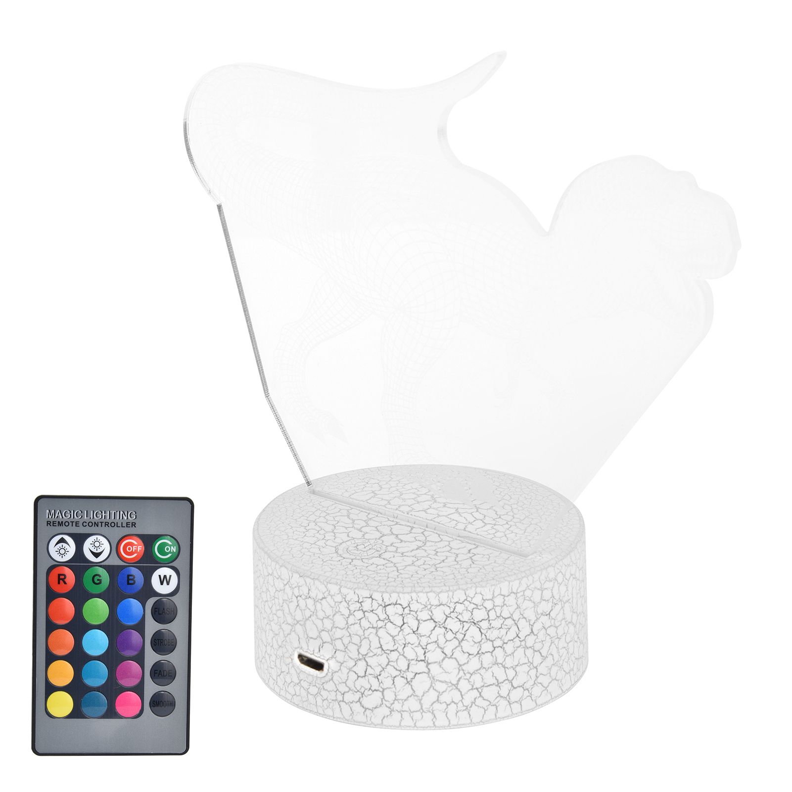 Dinosaur Night Light 16 Colors 4 Modes 3 Dimensional Lamp with Remote Control view 8