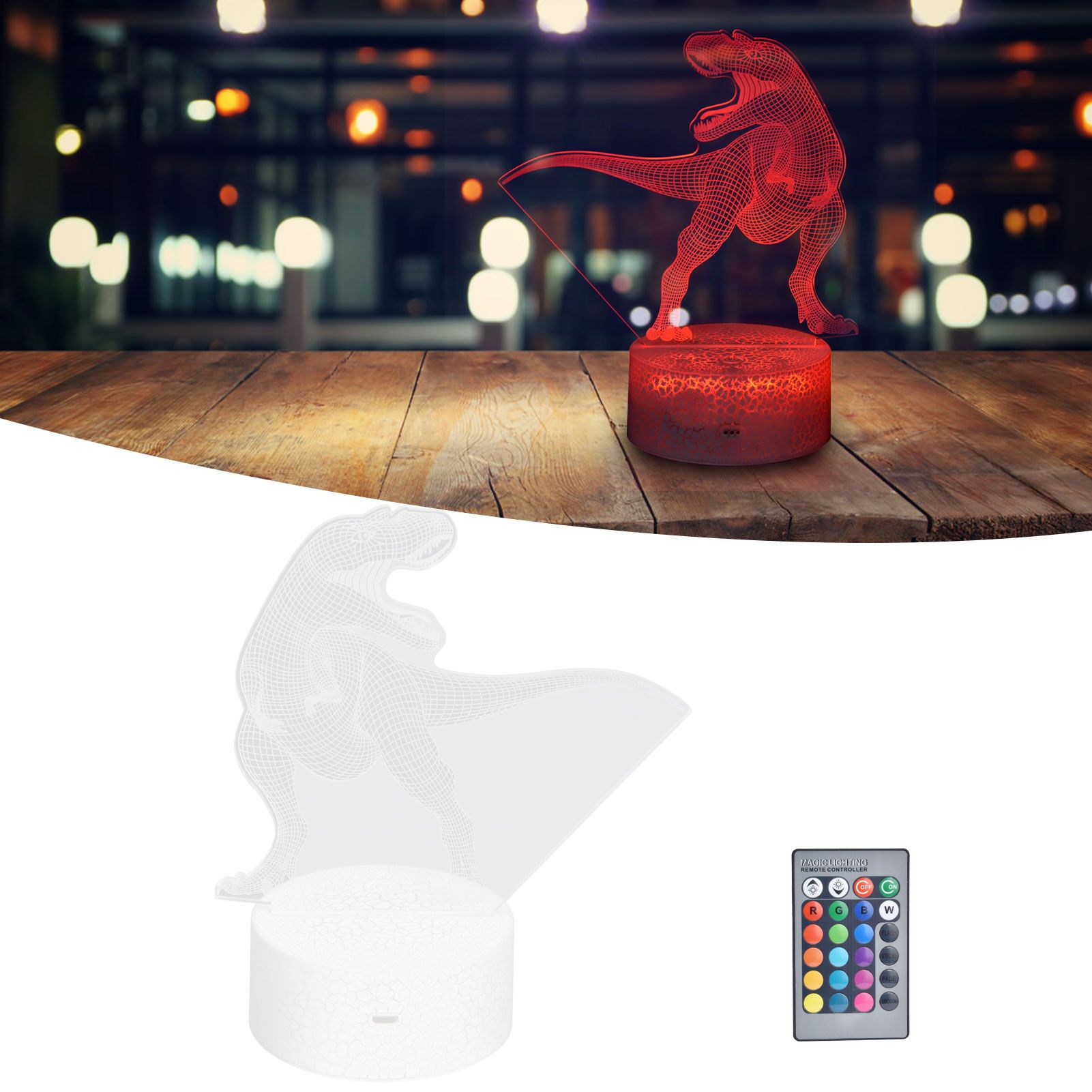 16 Colors Dimmable Lamp RGB 4 Modes Touch Night Light with Remote Control view 11