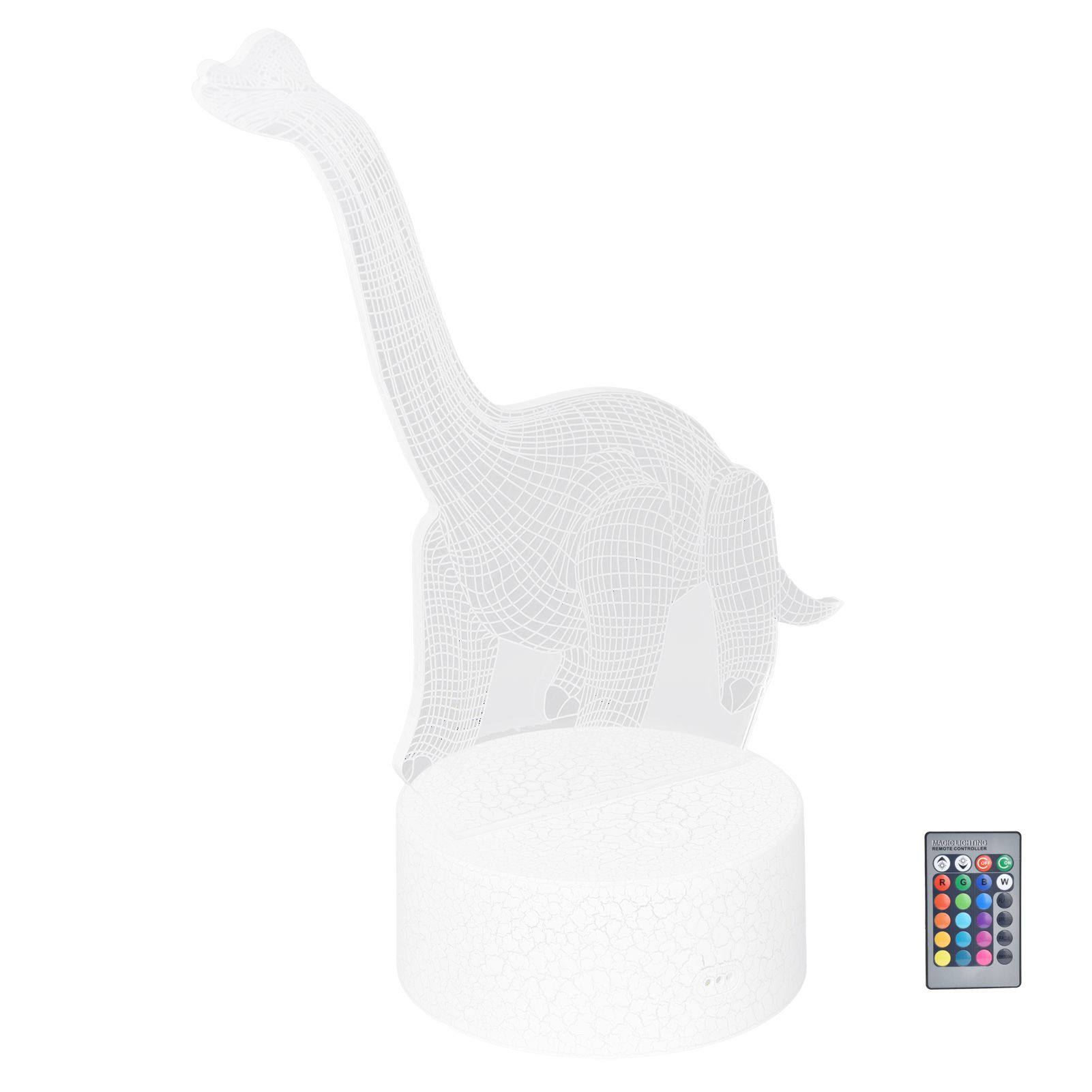 Dinosaur Night Light RGB 16 Colors 4 Modes Dimmable Lamp Support Remote Touch view 4