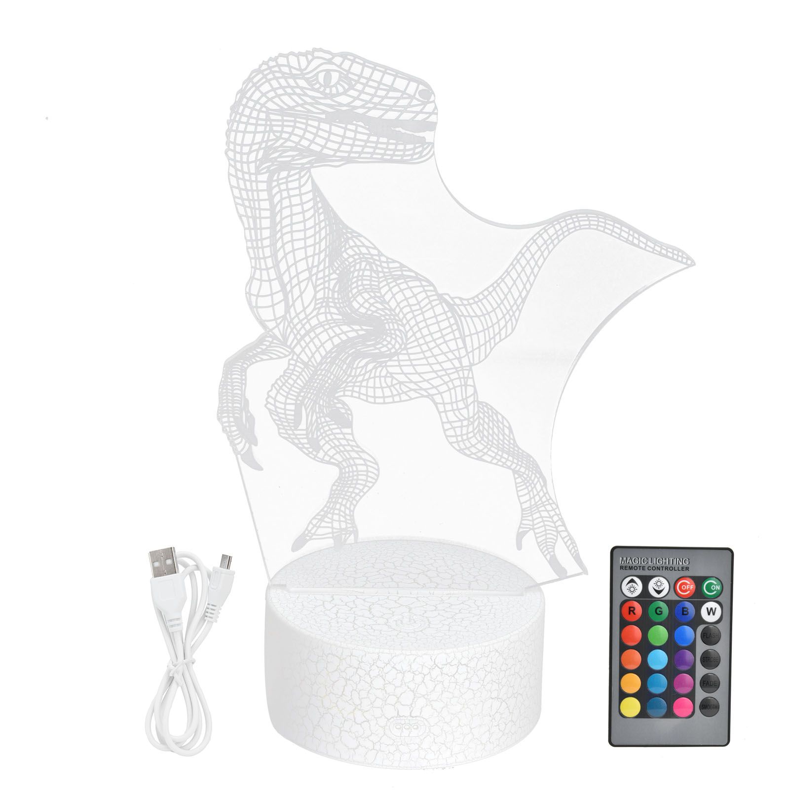 Dinosaur Lamp 16 Color 5 Levels Brightness 4 Modes Nightlight Decor for Living view 2