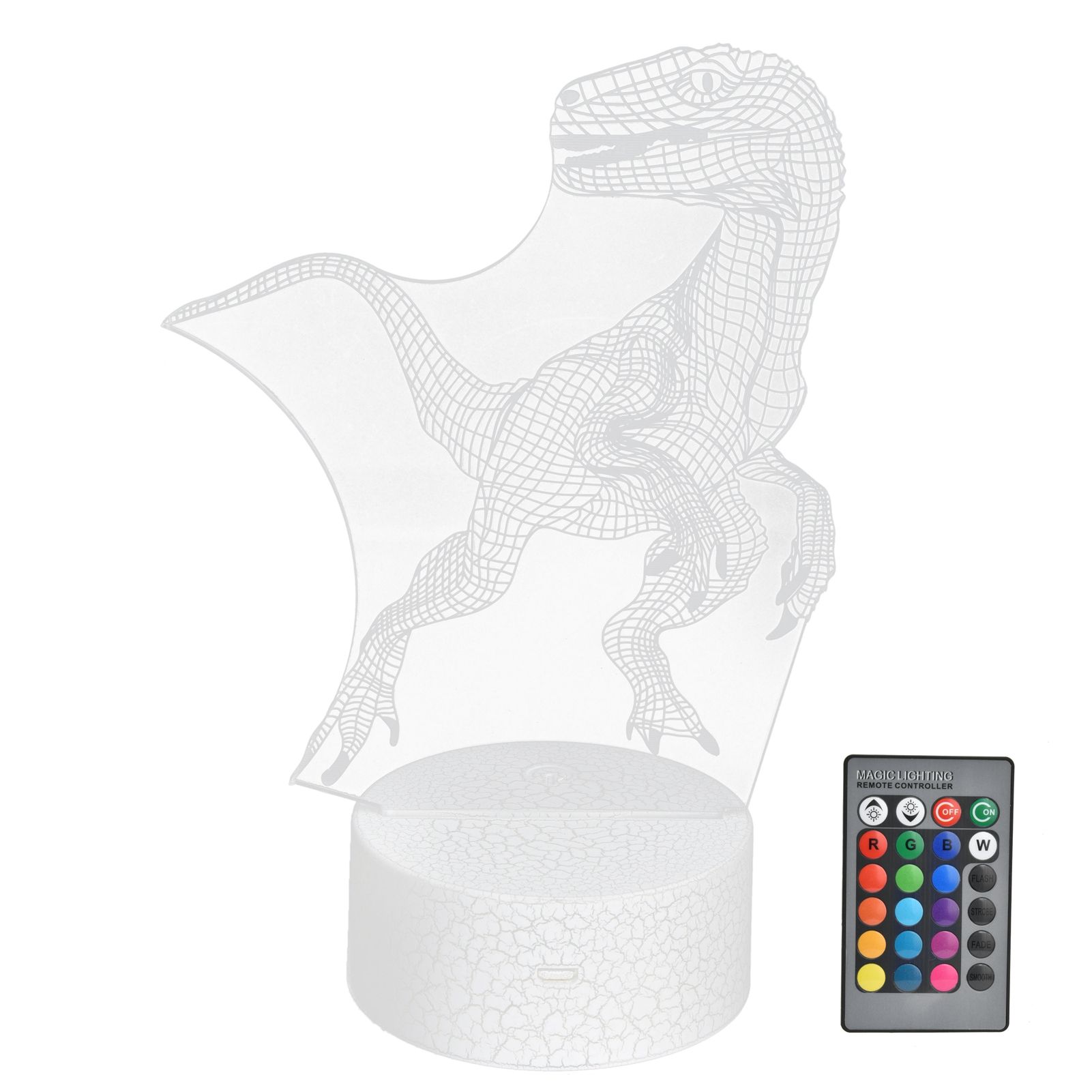 Dinosaur Lamp 16 Color 5 Levels Brightness 4 Modes Nightlight Decor for Living view 3
