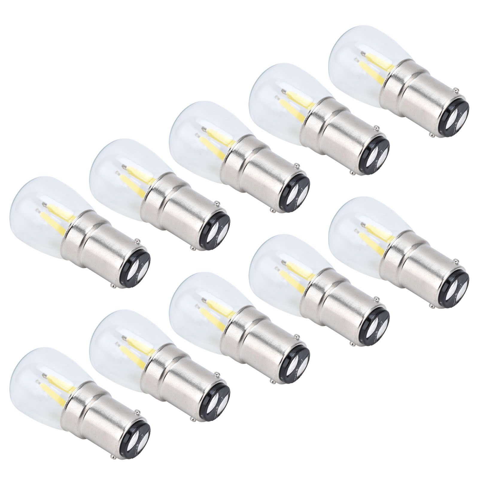 10Pcs 2W B15D Bulb 6500K Light Bulbs for Chandelier Wall Lamps Table Lamps