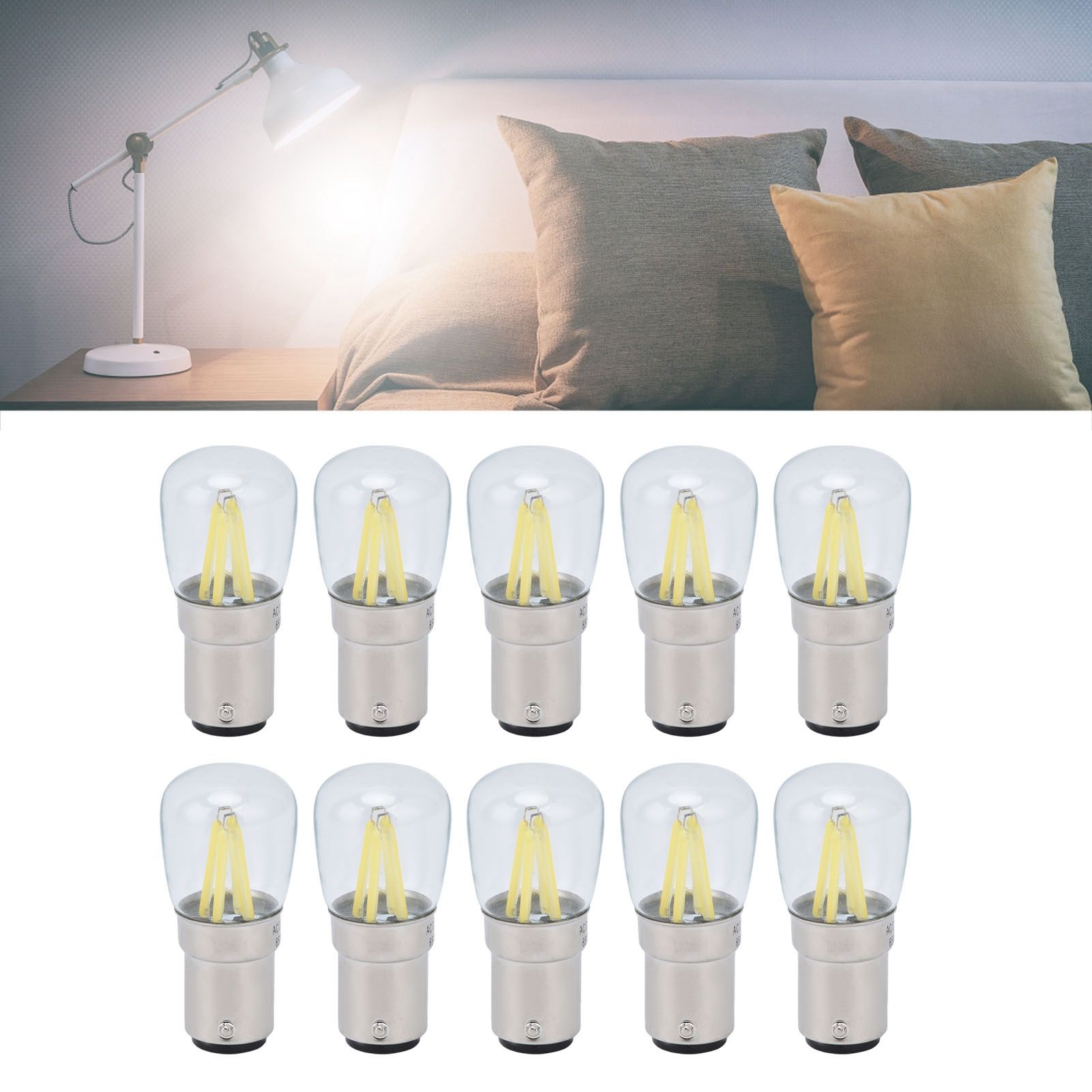 10Pcs 2W B15D Bulb 6500K Light Bulbs for Chandelier Wall Lamps Table Lamps view 11