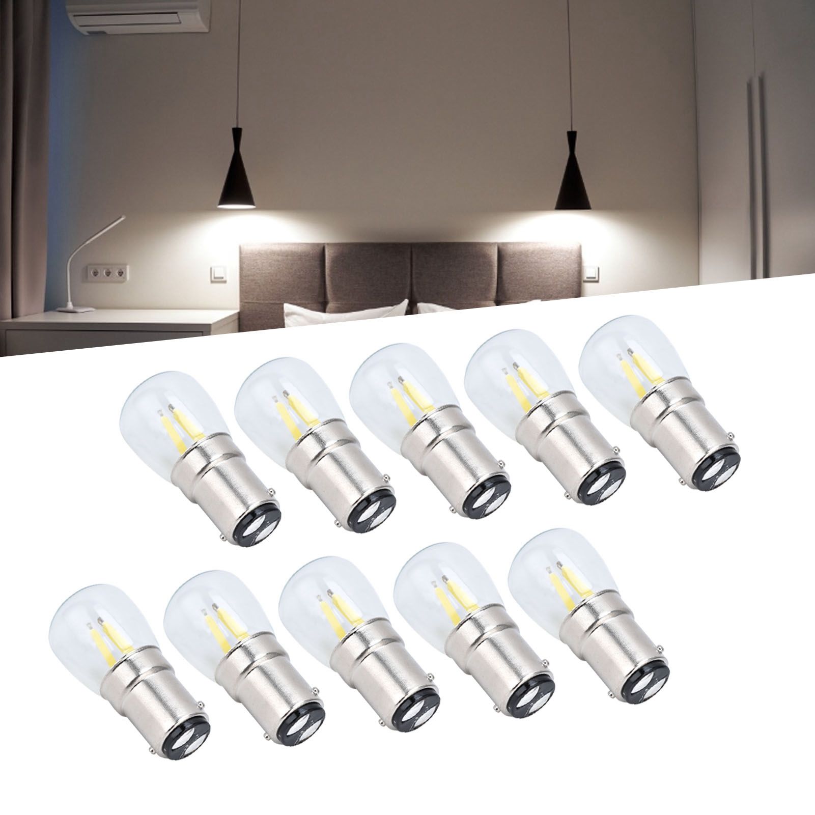 10Pcs 2W B15D Bulb 6500K Light Bulbs for Chandelier Wall Lamps Table Lamps view 12