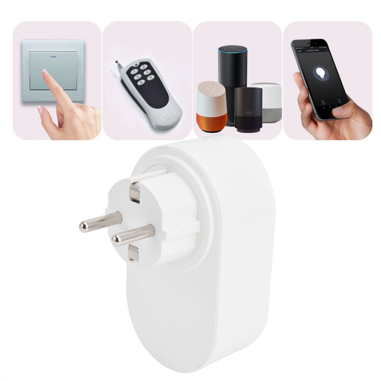 Smart Plug ABS Voice Control Outlet with Remote Control Function Support All view 12