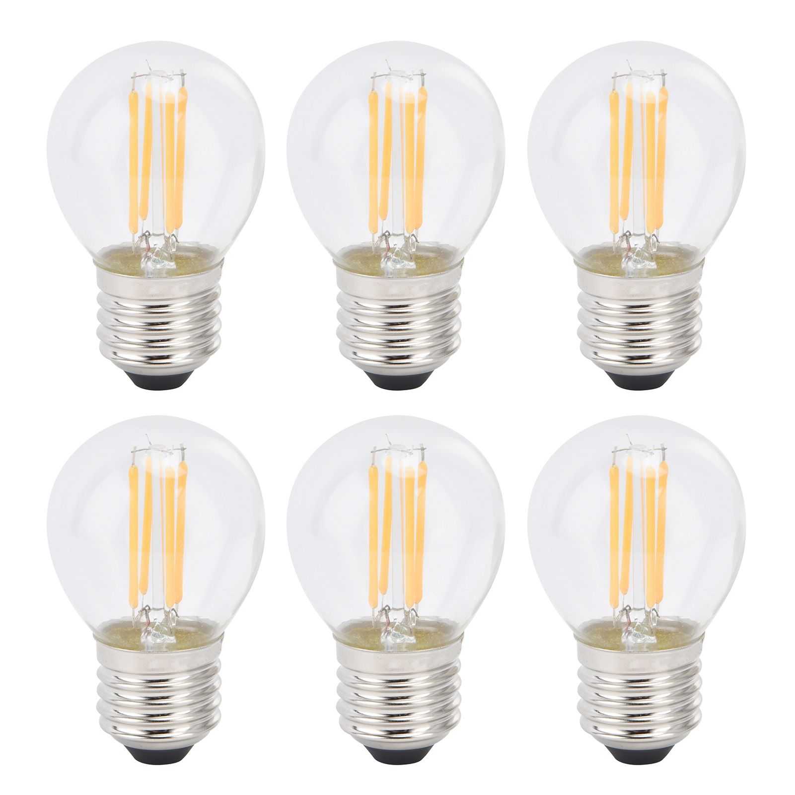 6Pcs Dimmable LED Lamp Bulbs G45 E27 4W Transparent Filament Bulbs for Home view 2