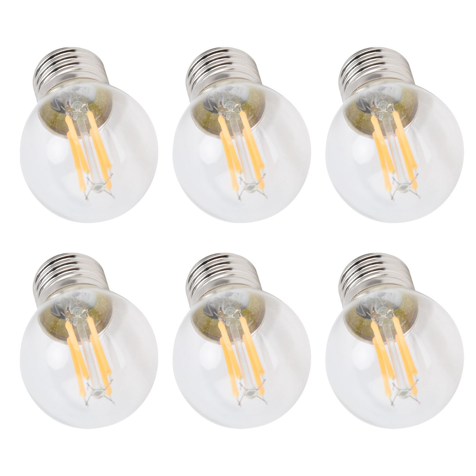 6Pcs Dimmable LED Lamp Bulbs G45 E27 4W Transparent Filament Bulbs for Home view 4