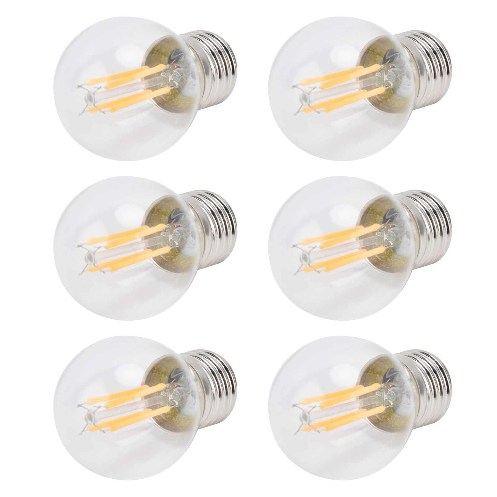 6Pcs Dimmable LED Lamp Bulbs G45 E27 4W Transparent Filament Bulbs for Home view 6