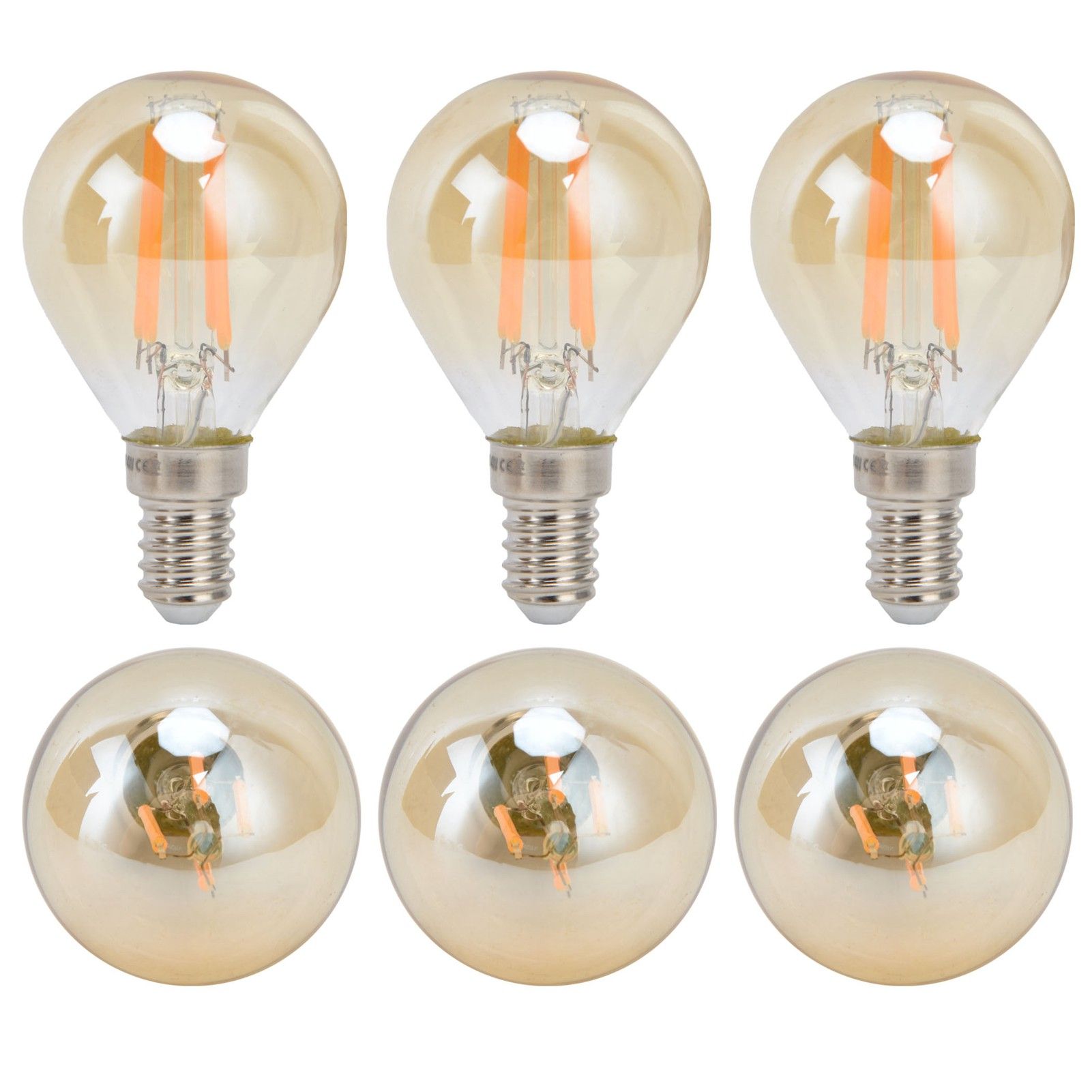 6PCS Gold G45 Vintage Bulb E14 Base Lamp for Home Light Fixtures Decorative 4W view 7