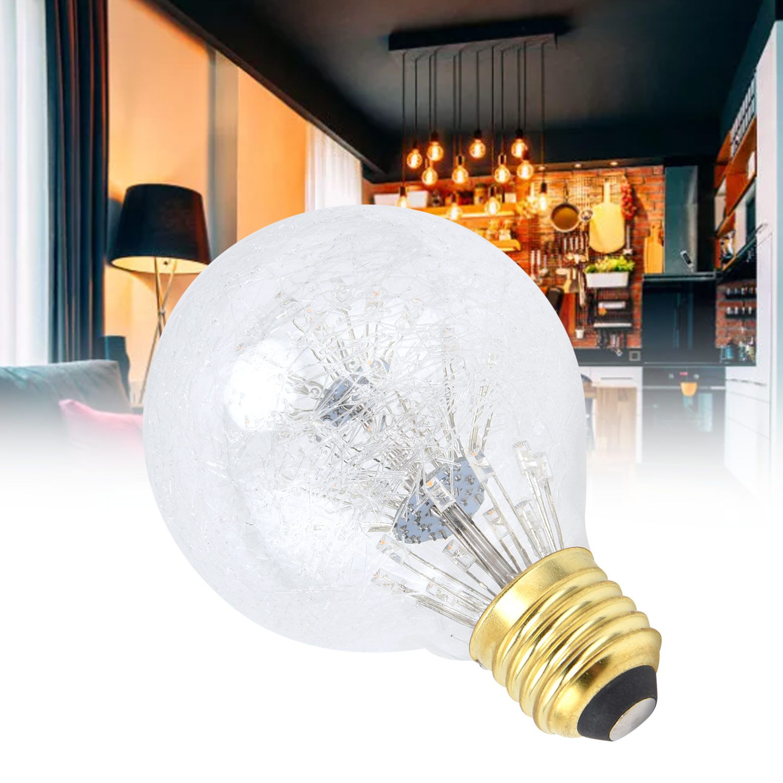 Firework Light Bulb LED Vintage Retro Style Gypsophila Effect Lighting Device view 12