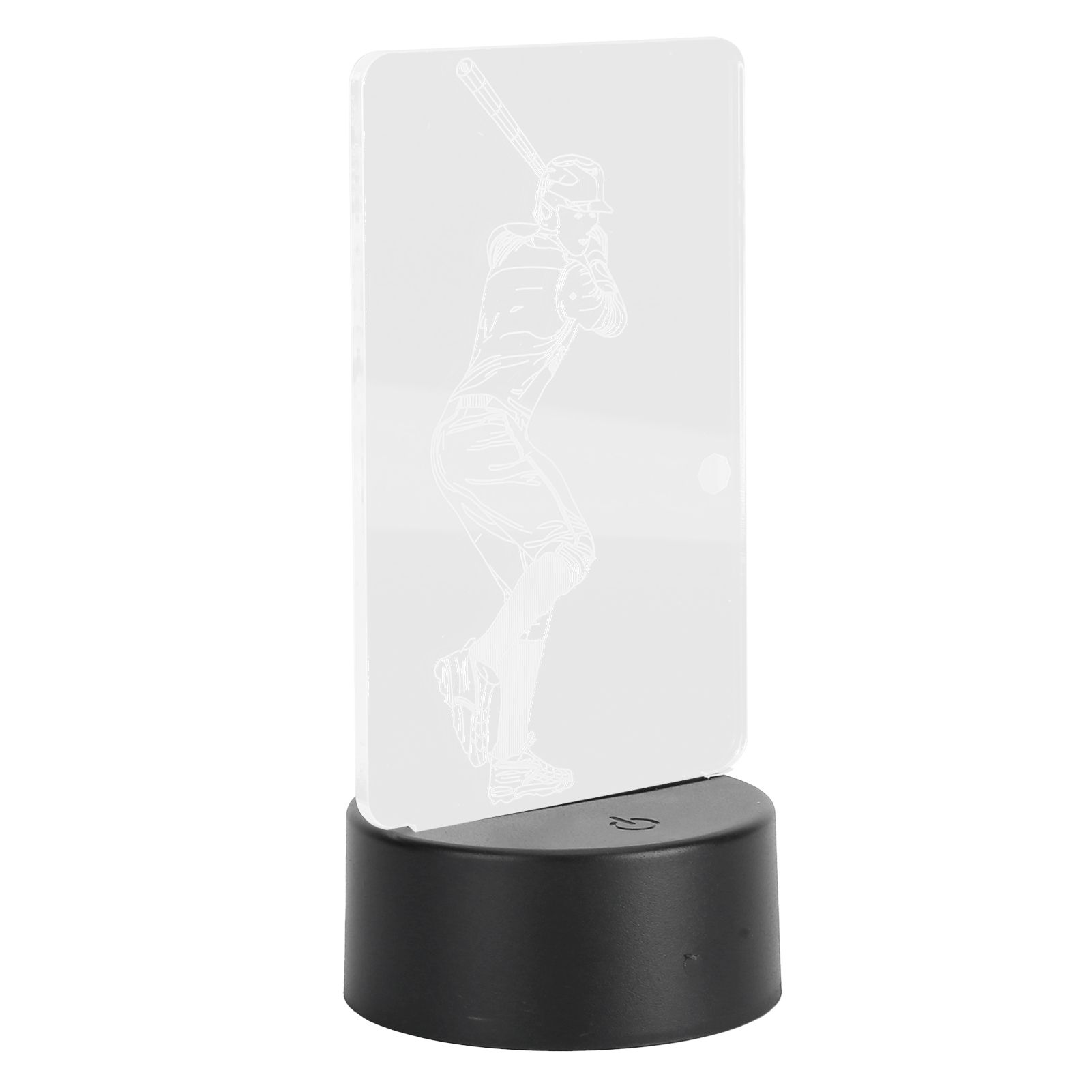 3 Dimensional Baseball Player Pattern Night Light Touch USB Or Battery Powered view 3
