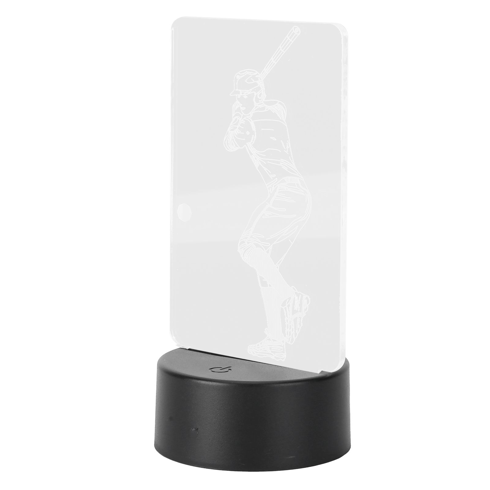 3 Dimensional Baseball Player Pattern Night Light Touch USB Or Battery Powered view 6