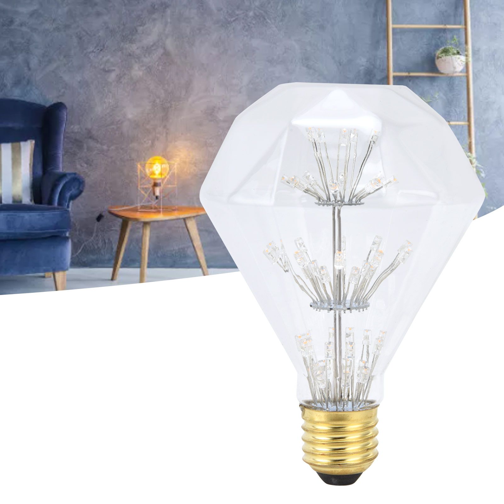 Vintage Glass LED Light Bulb 3W E27 Antique Festive Decorative Round Bulb view 12