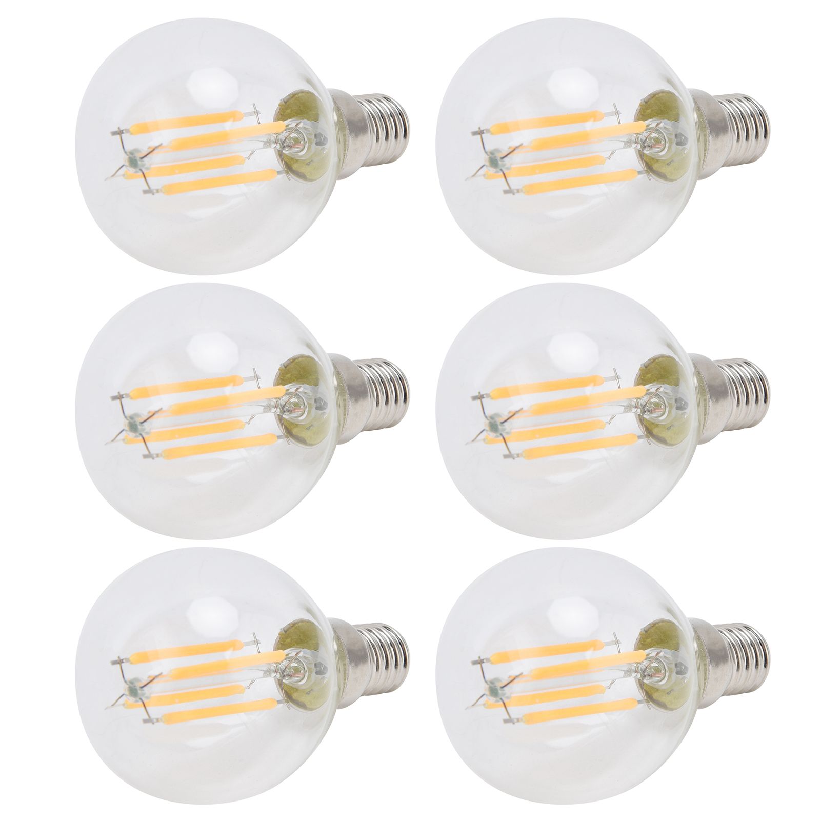 6PCS G45 Vintage Bulb Transparent E14 Base Lamp for Home Decorative Light