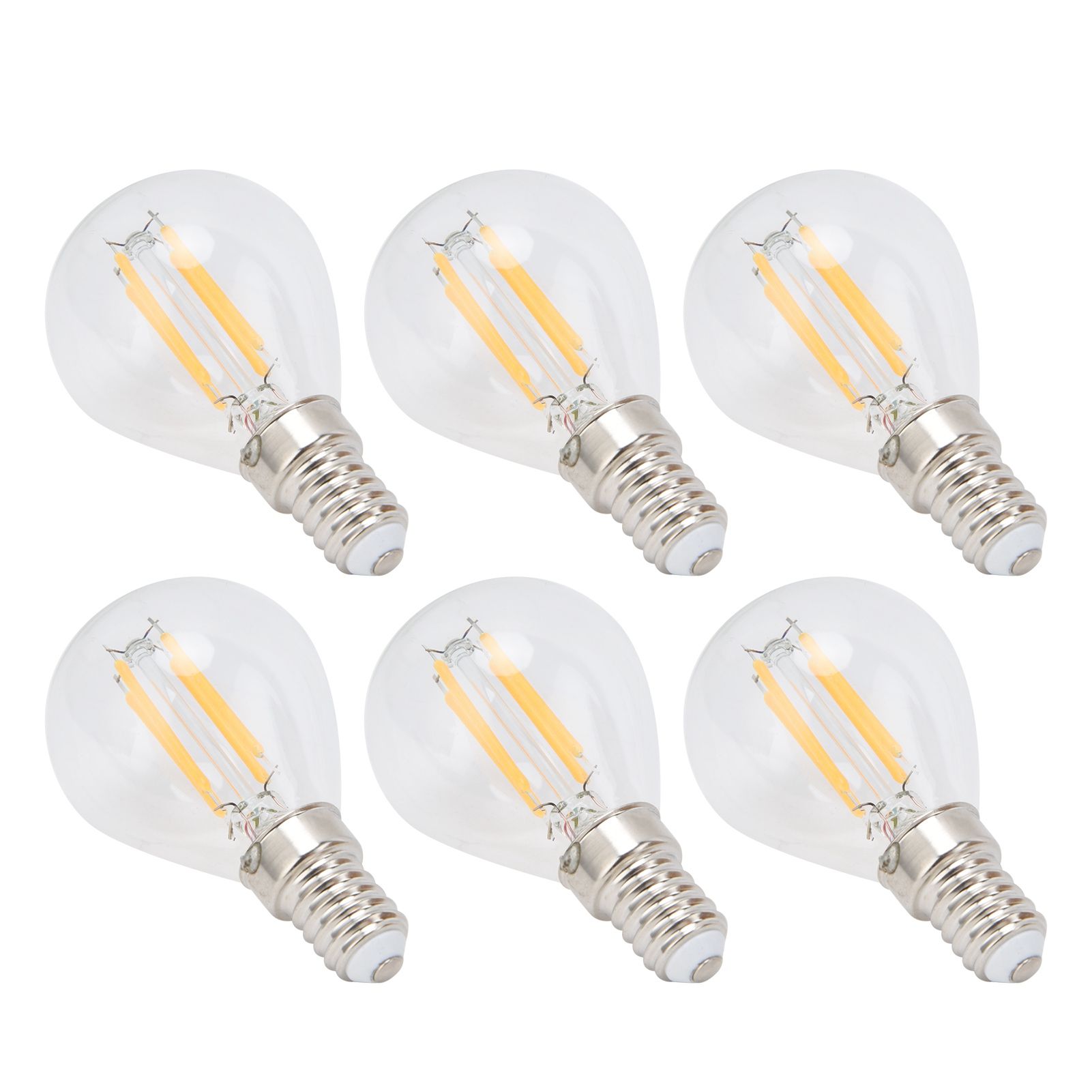 6PCS G45 Vintage Bulb Transparent E14 Base Lamp for Home Decorative Light view 4