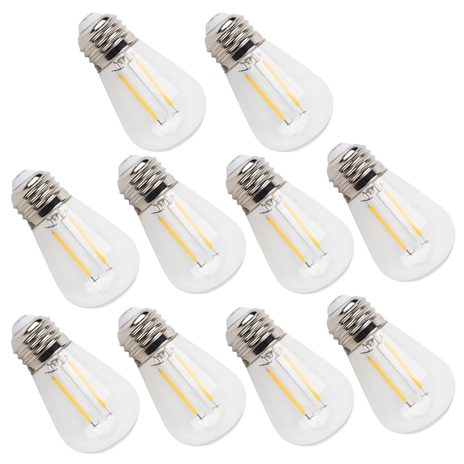 10Pcs Vintage Light Bulb S14 E27 180LM Transparent Glass LED Filament Bulbs 2W view 4