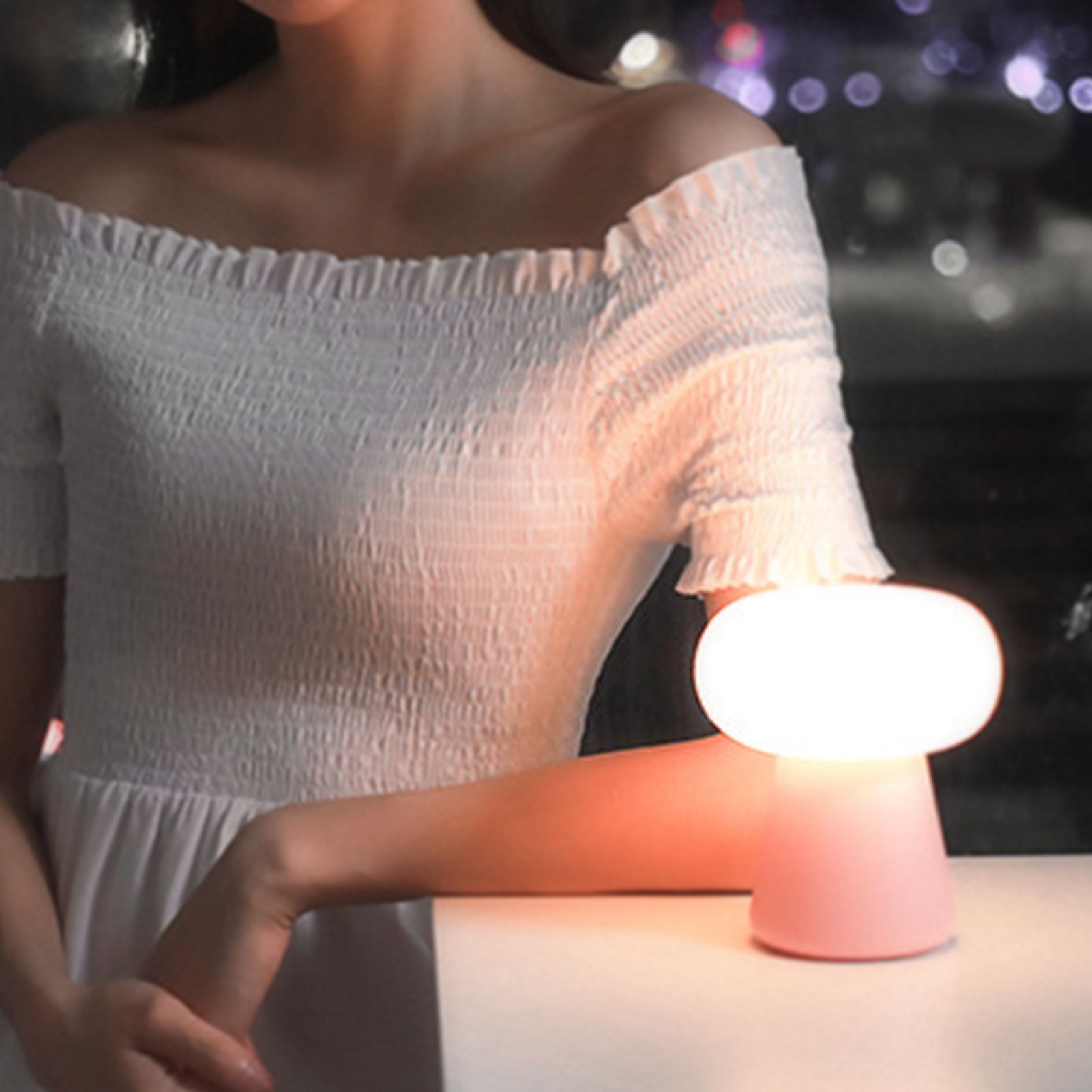 Night Light White Rechargeable Remote Control Clock 3 Levels Timing 6 Levels view 11